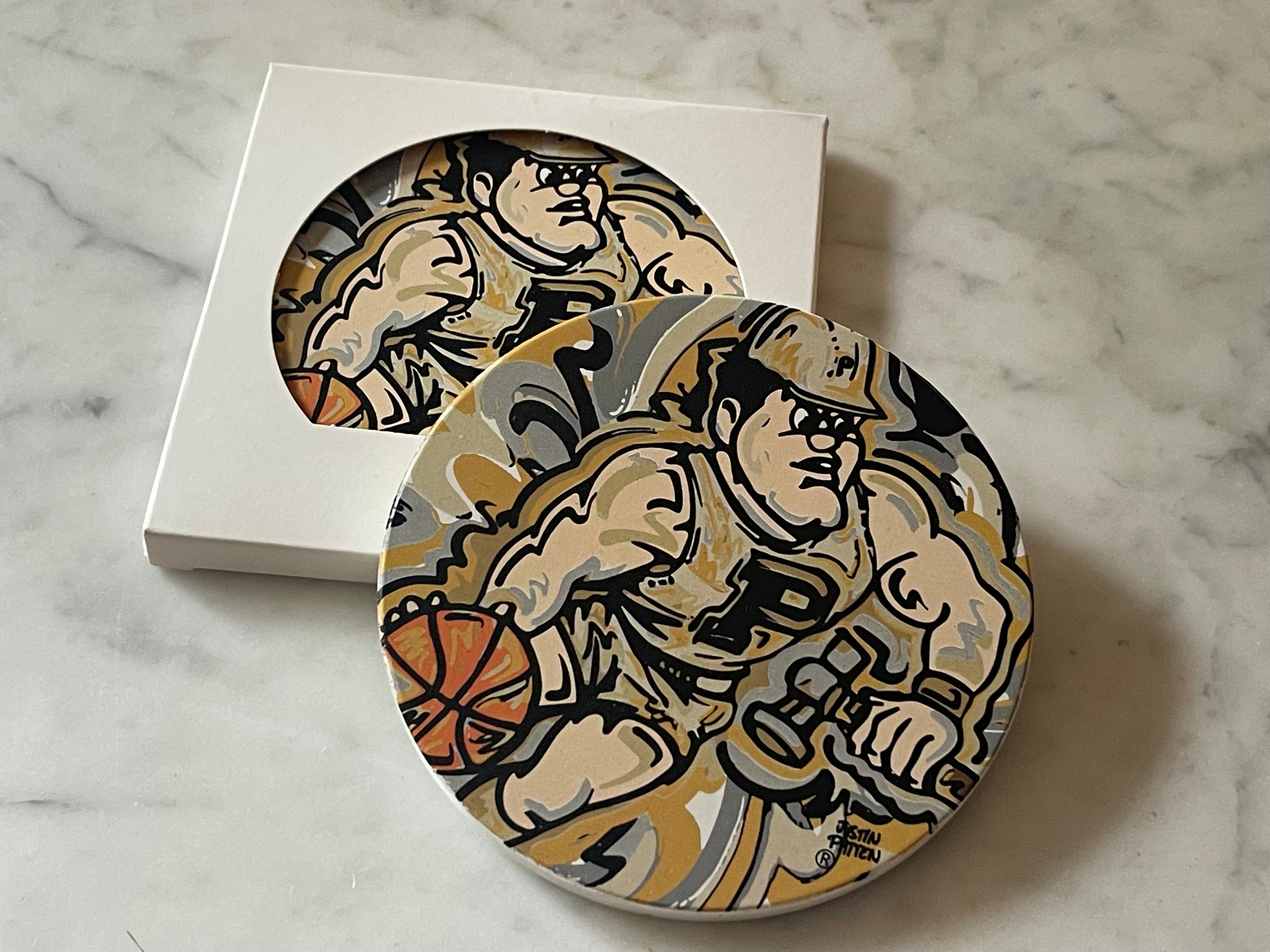 Purdue Basketball Pete Stone Coaster by Justin Patten