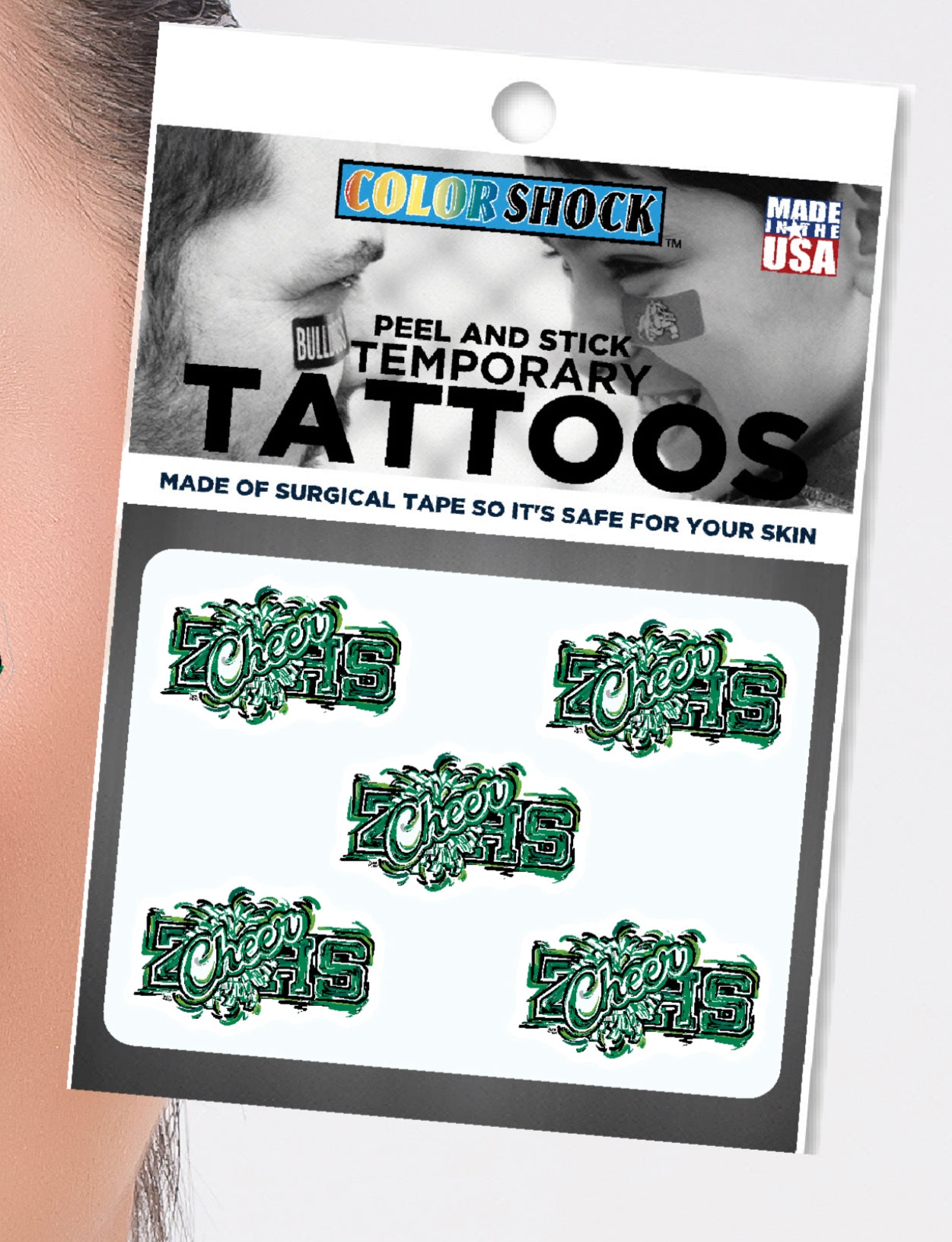 Zionsville Indiana Cheer Body Cal Sticker by Justin Patten (Face Tattoo)