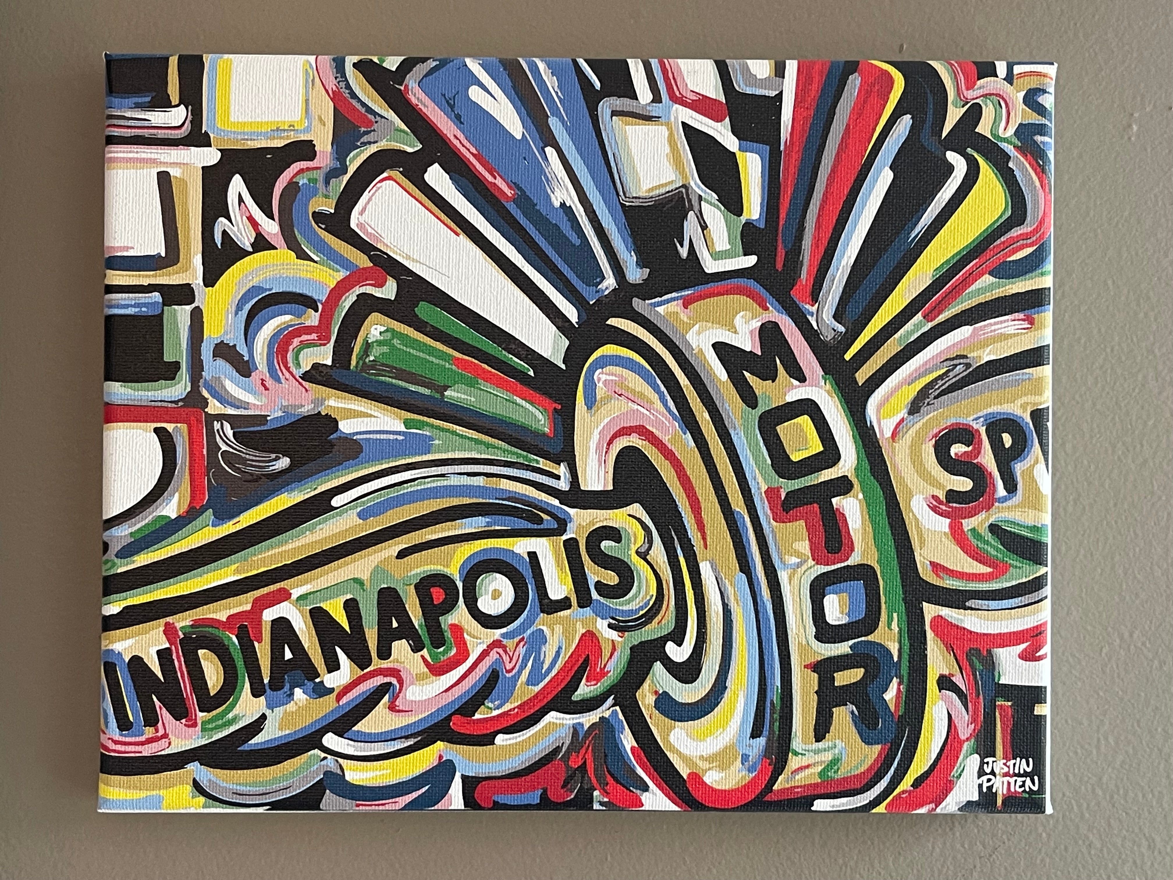 Indianapolis Motor Speedway 10"x8" Angle Wrapped Canvas Print by Justin Patten