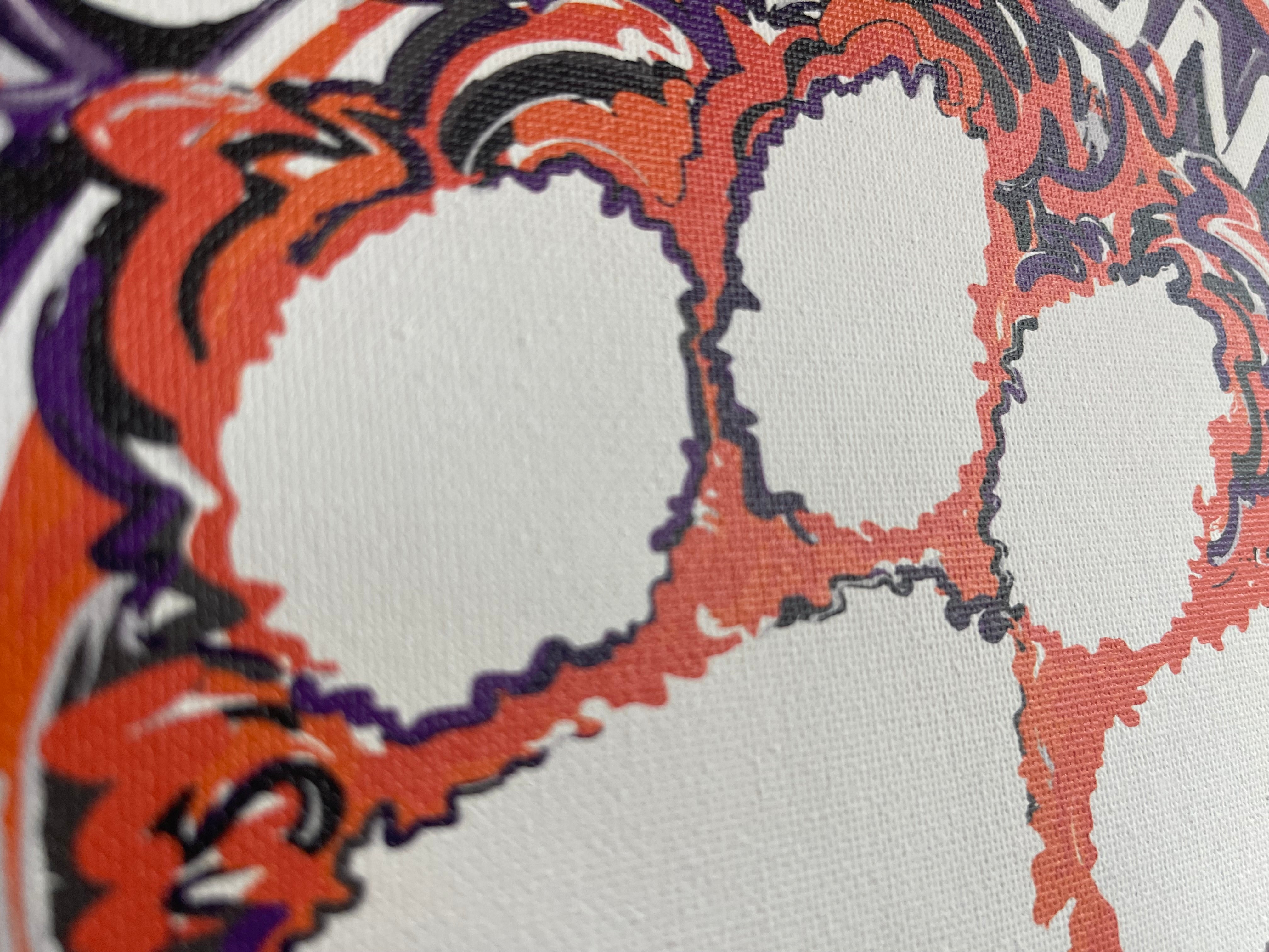 Clemson University 8" x 10" Paw Print Wrapped Canvas Print by Justin Patten