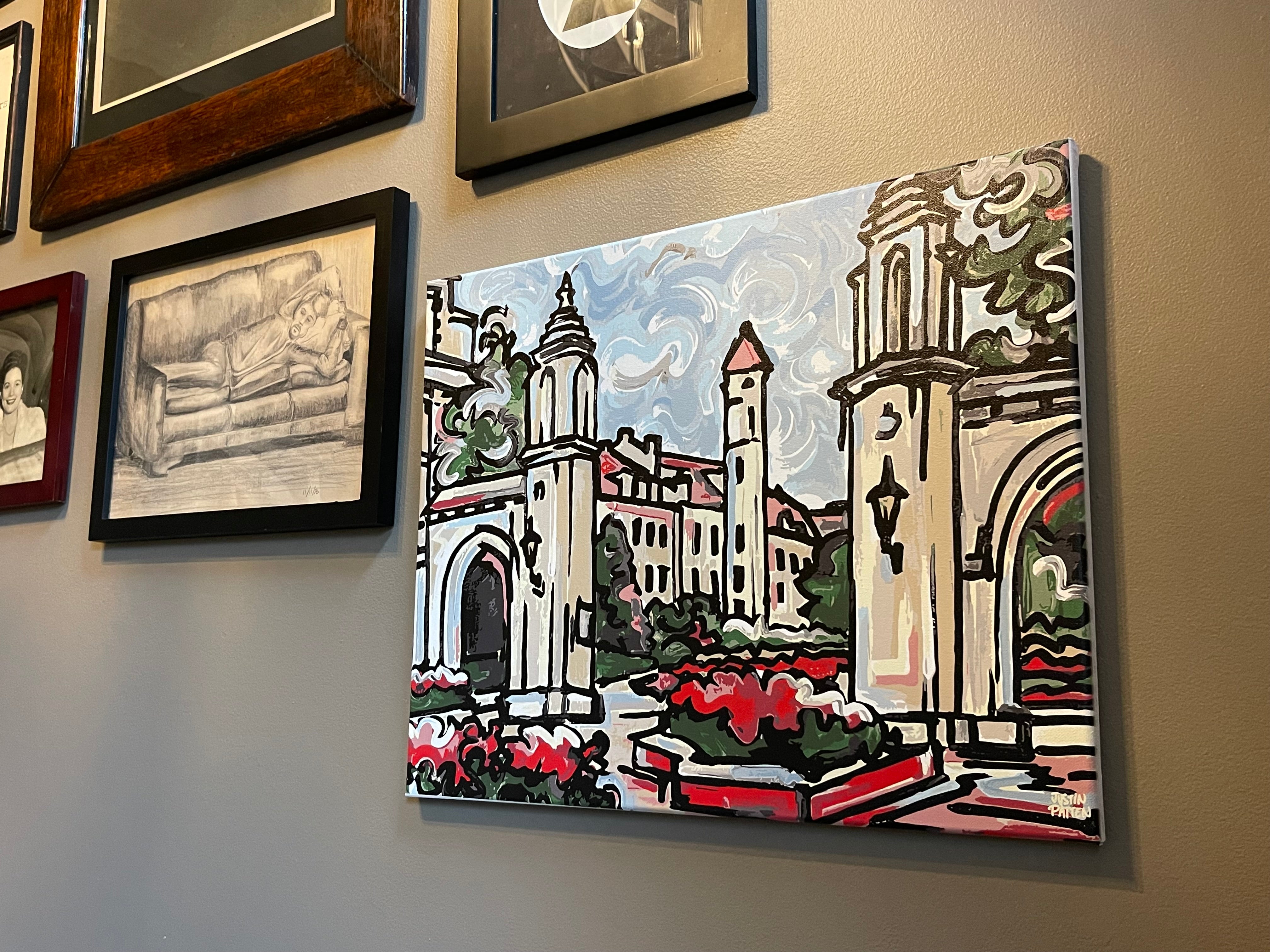 Indiana University 20" x 16" Sample Gates Wrapped Canvas Print by Justin Patten