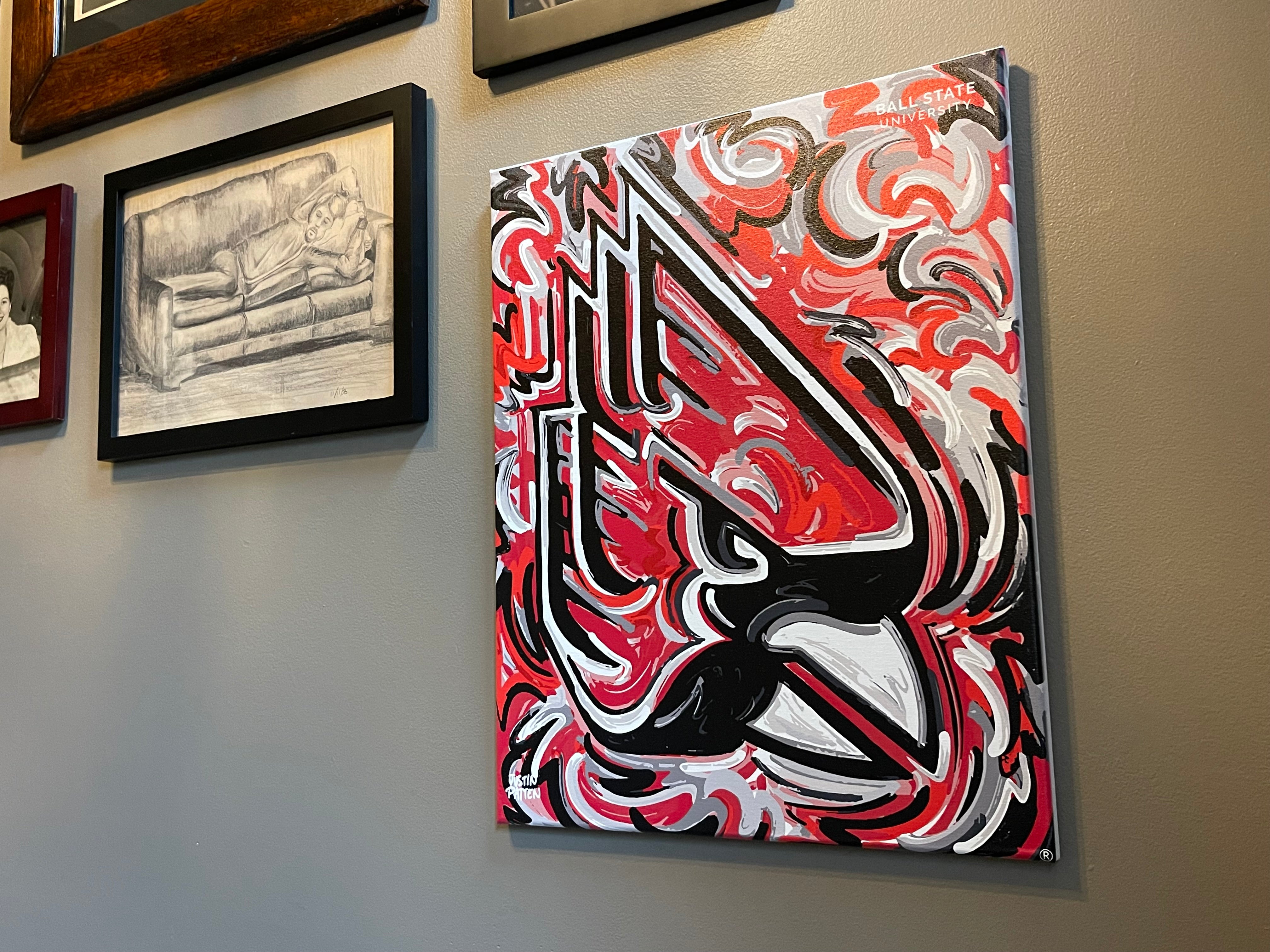 Ball State University 16" x 20" Wrapped Canvas Print by Justin Patten