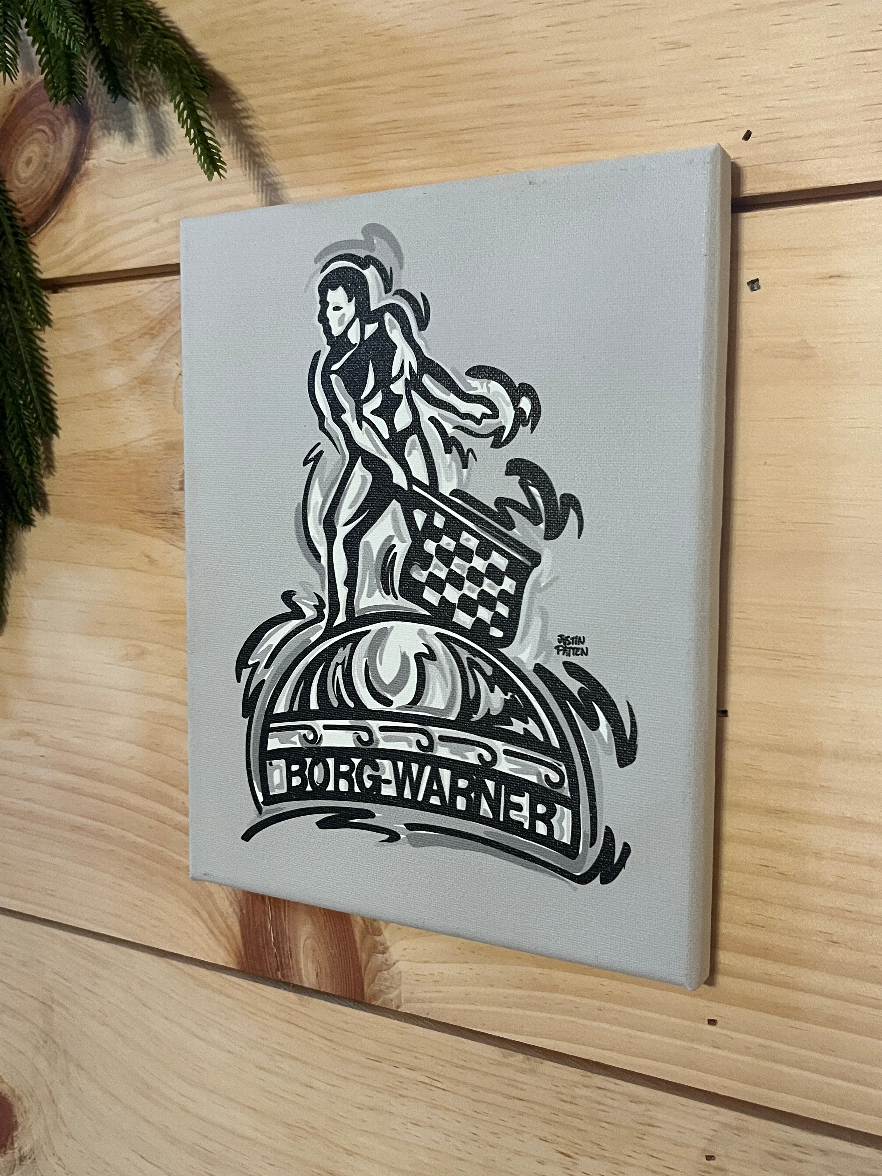Borg Warner Trophy 8"x10" Wrapped Canvas Print by Justin Patten