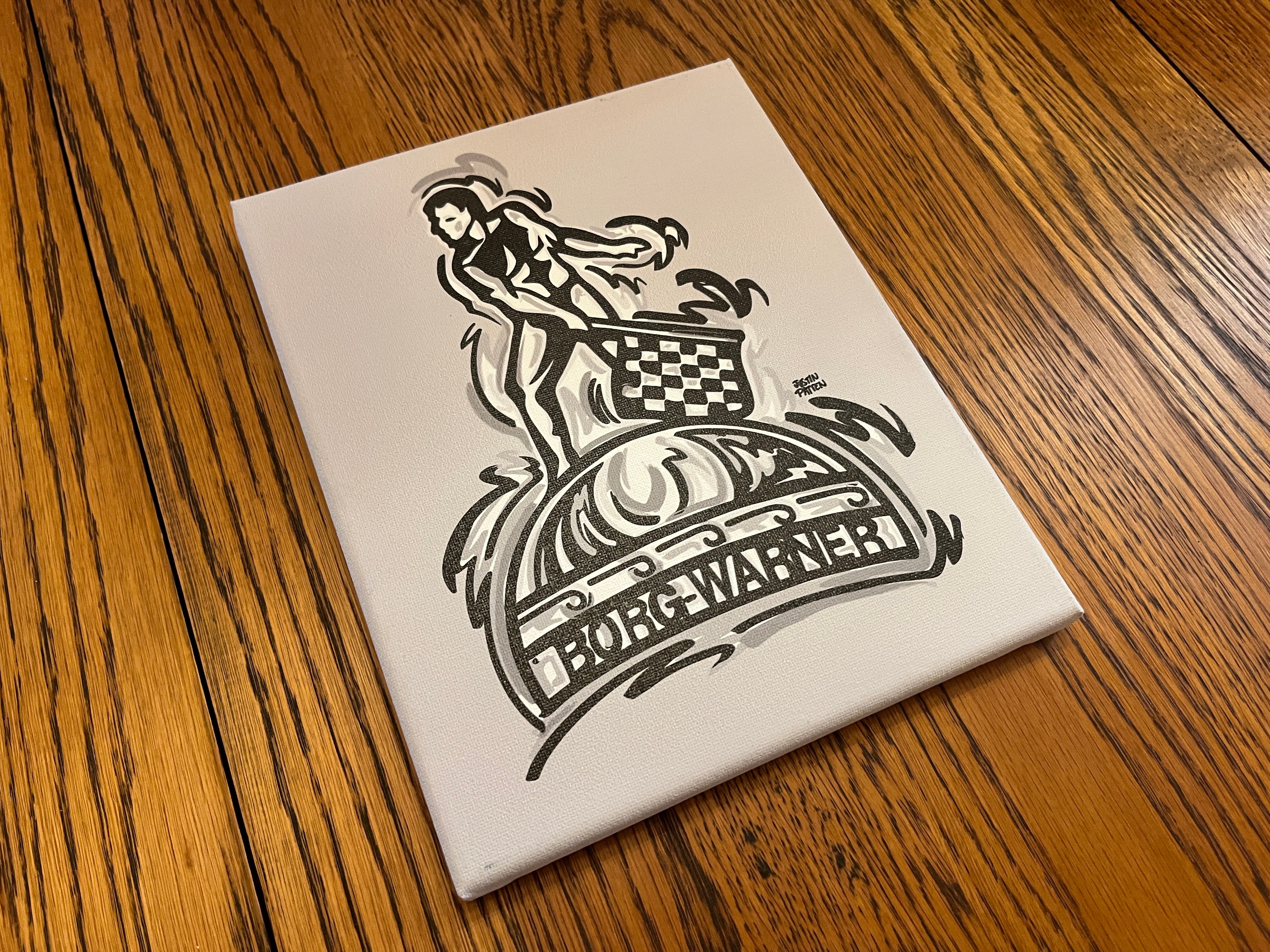 Borg Warner Trophy 8"x10" Wrapped Canvas Print by Justin Patten