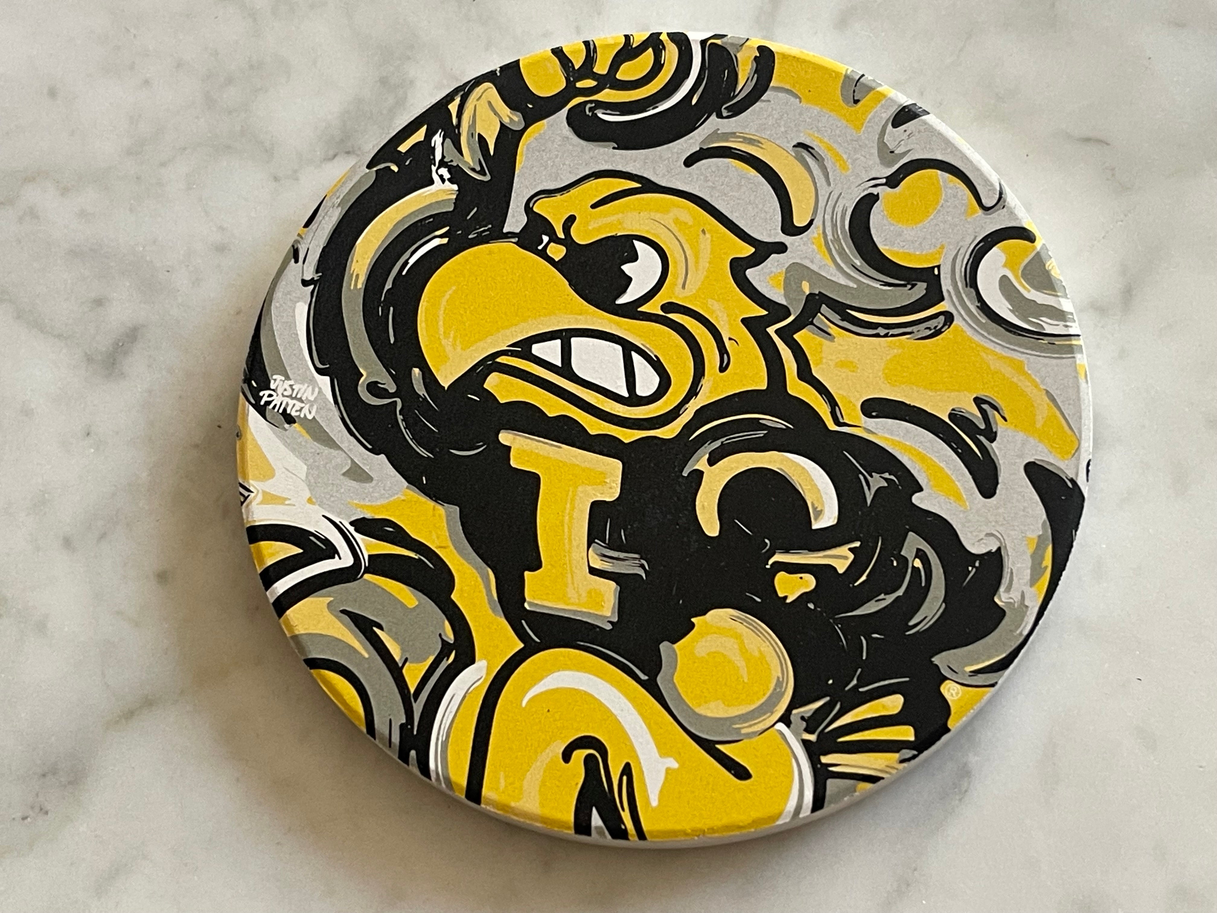 University of Iowa Herky Stone Coaster by Justin Patten