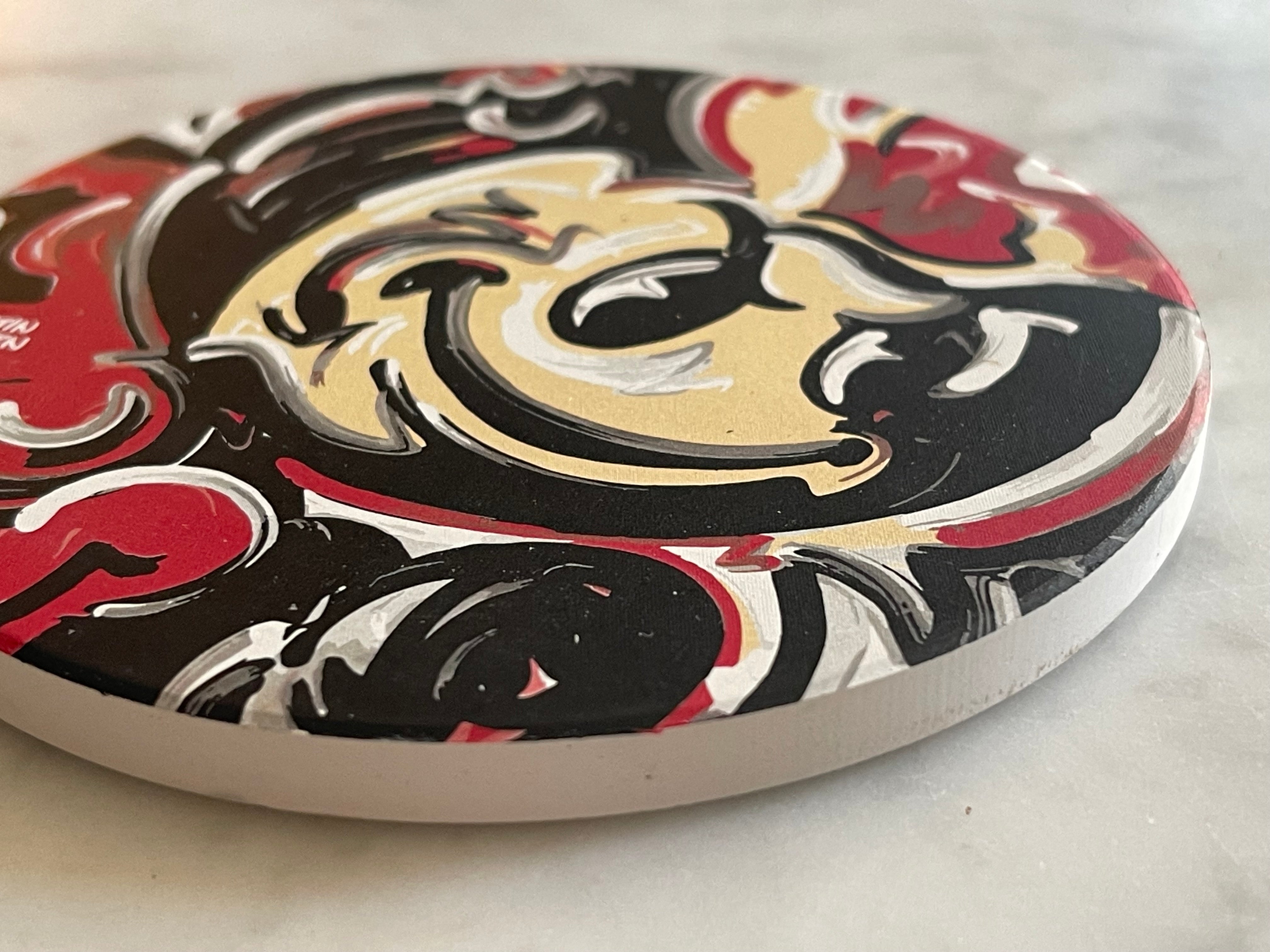 The Ohio State University Brutus Stone Coaster by Justin Patten