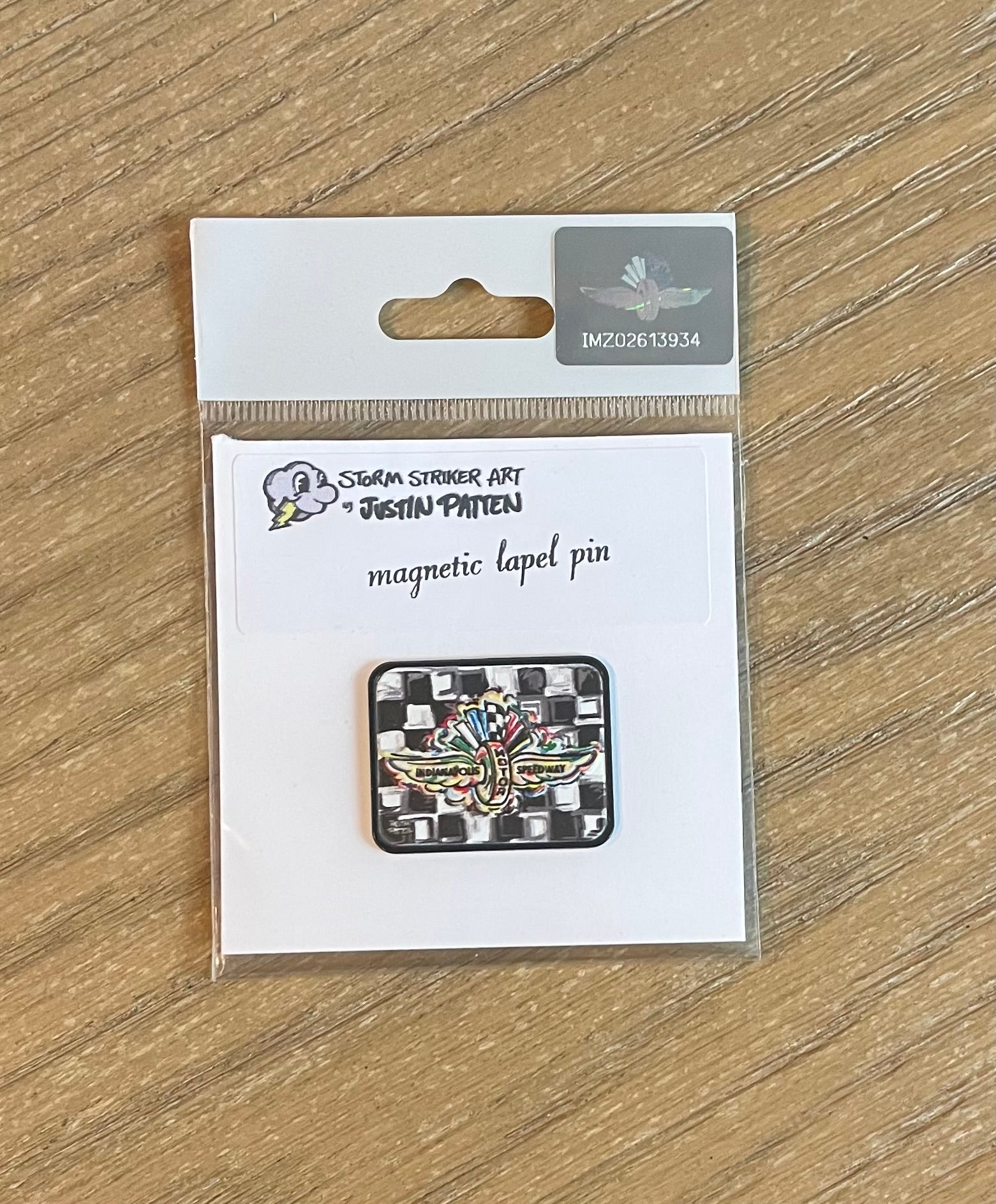 Indianapolis Motor Speedway Magnetic Back Pin by Justin Patten