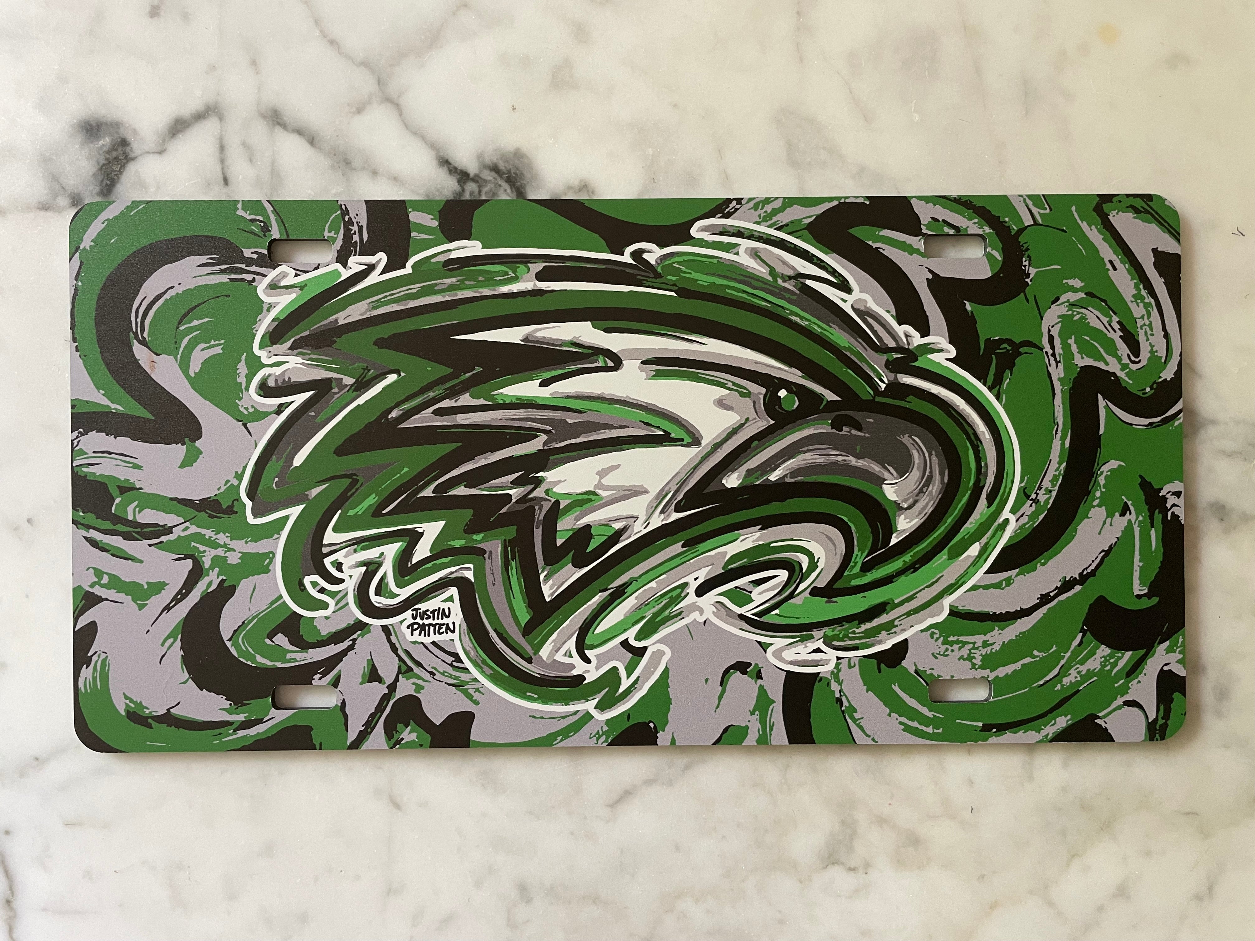 Zionsville Eagle Football Metal Vanity Plate by Justin Patten
