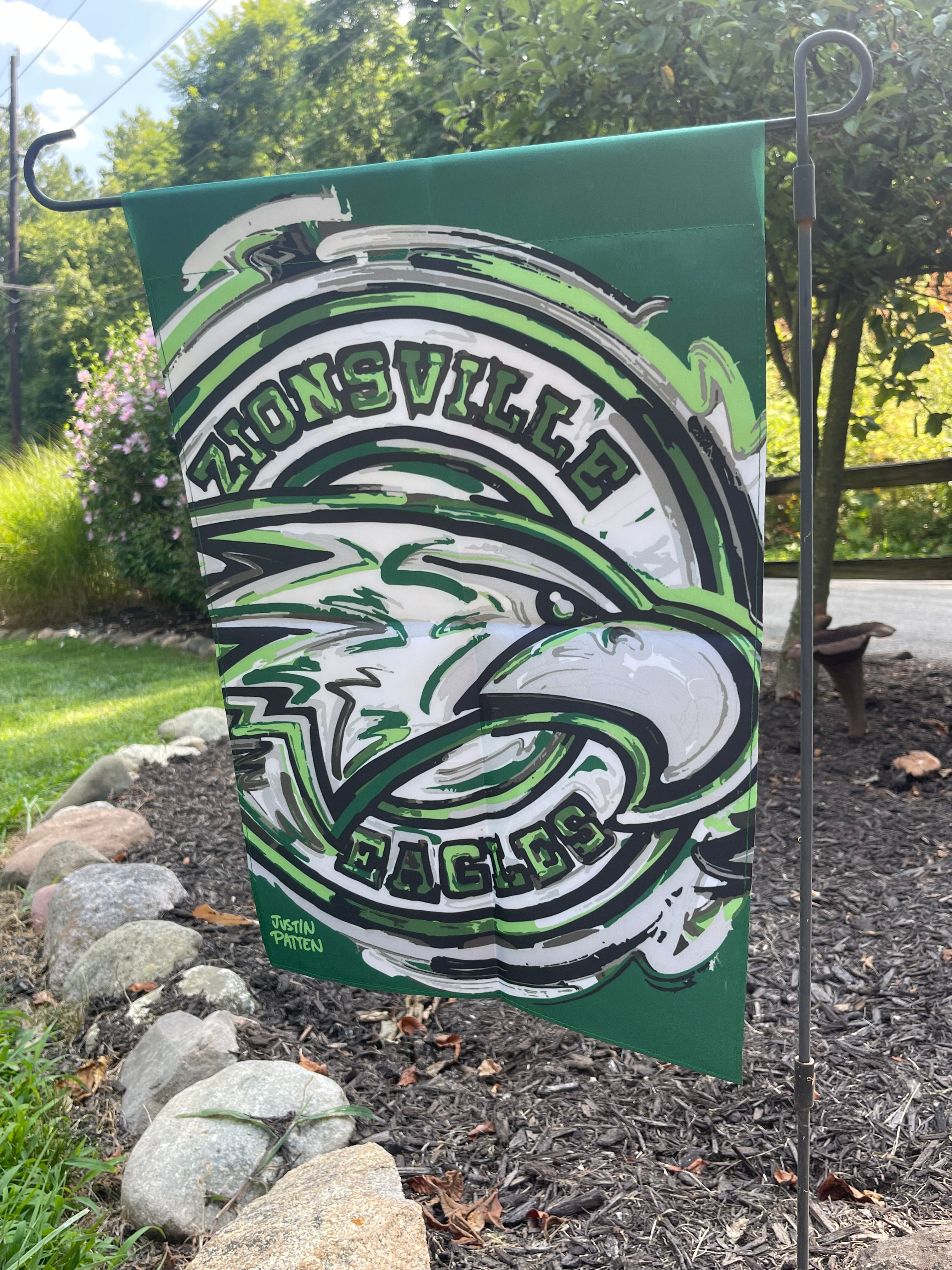 Zionsville Indiana Garden Flag by Justin Patten