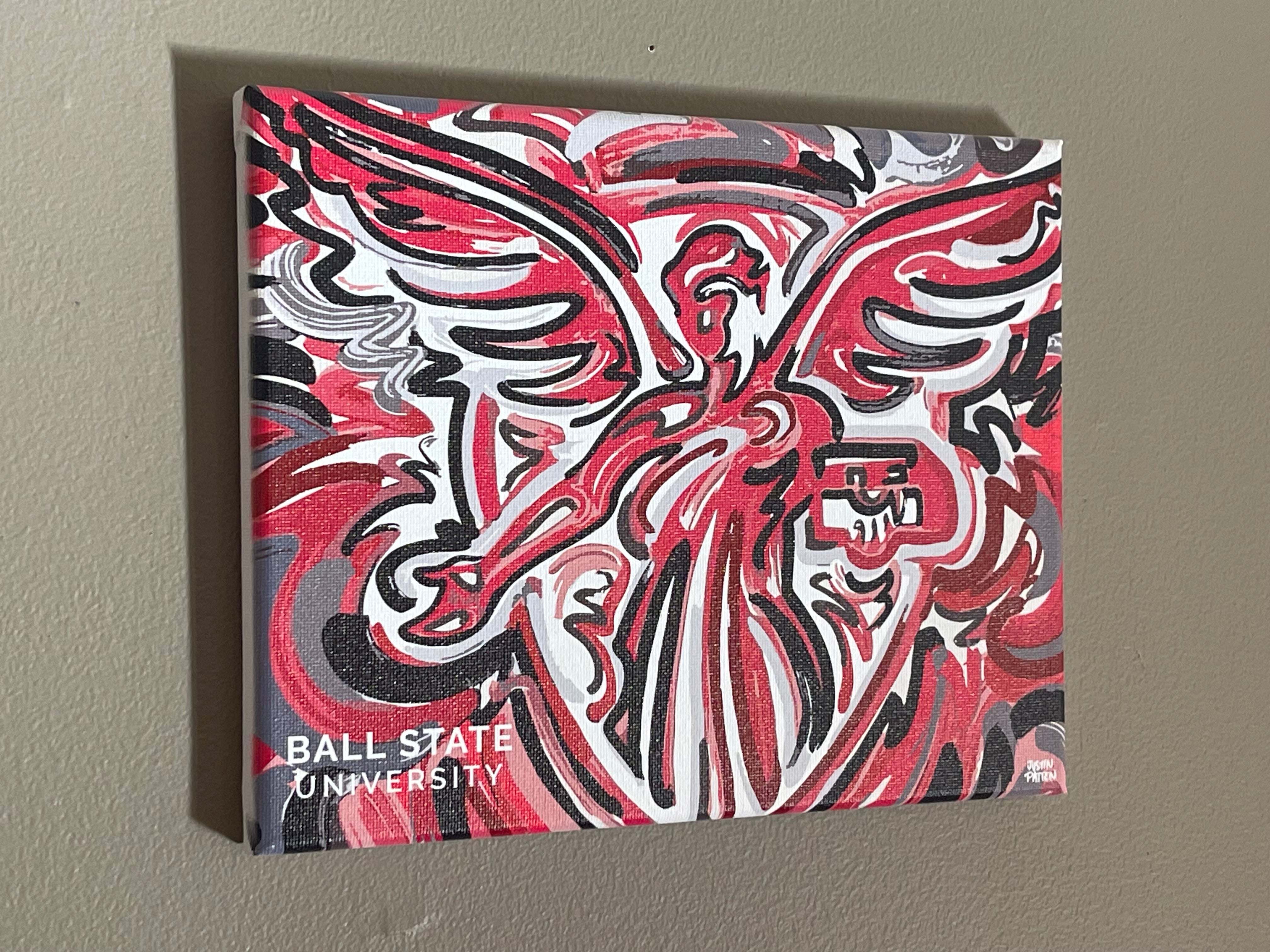 Ball State University 10" x 8" Benny Wrapped Canvas Print by Justin Patten
