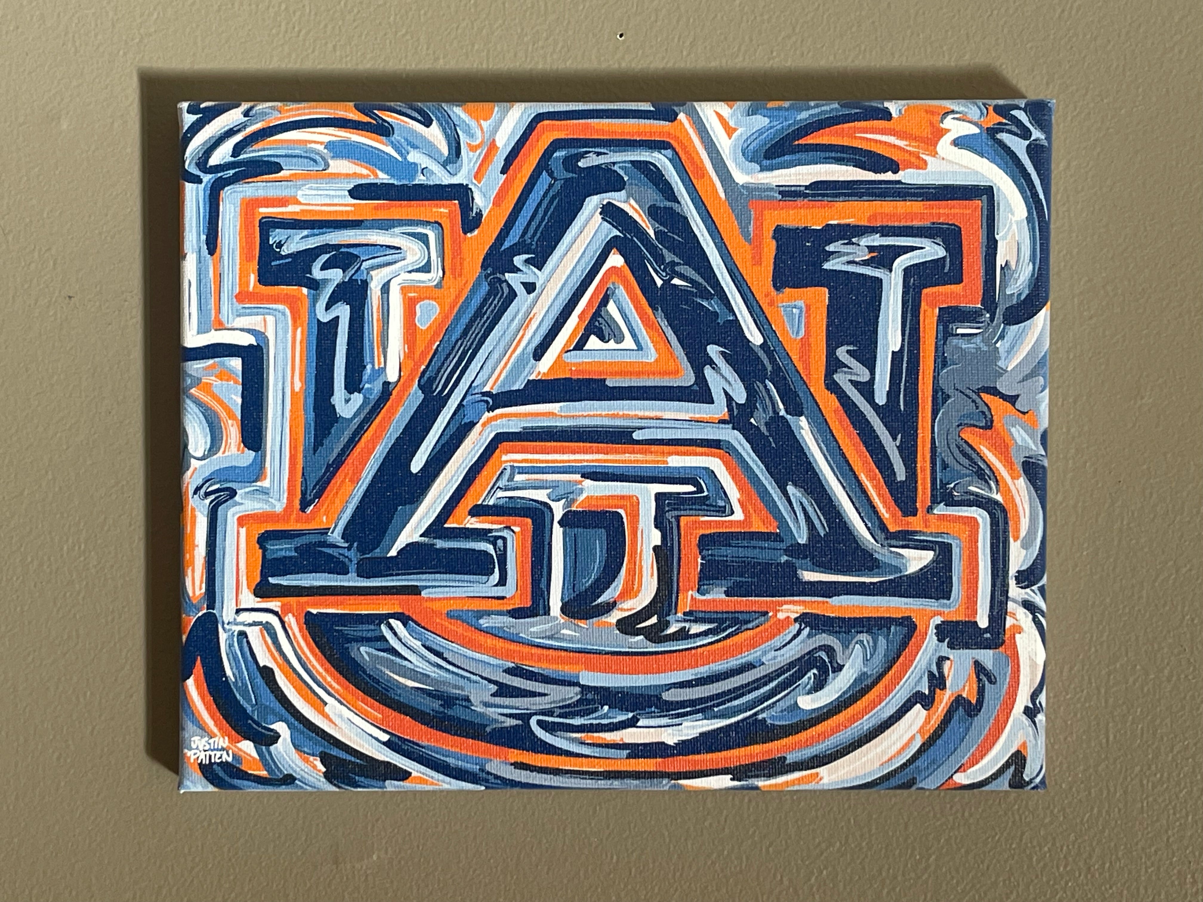 Auburn University 10"x 8" AU Wrapped Canvas Print by Justin Patten