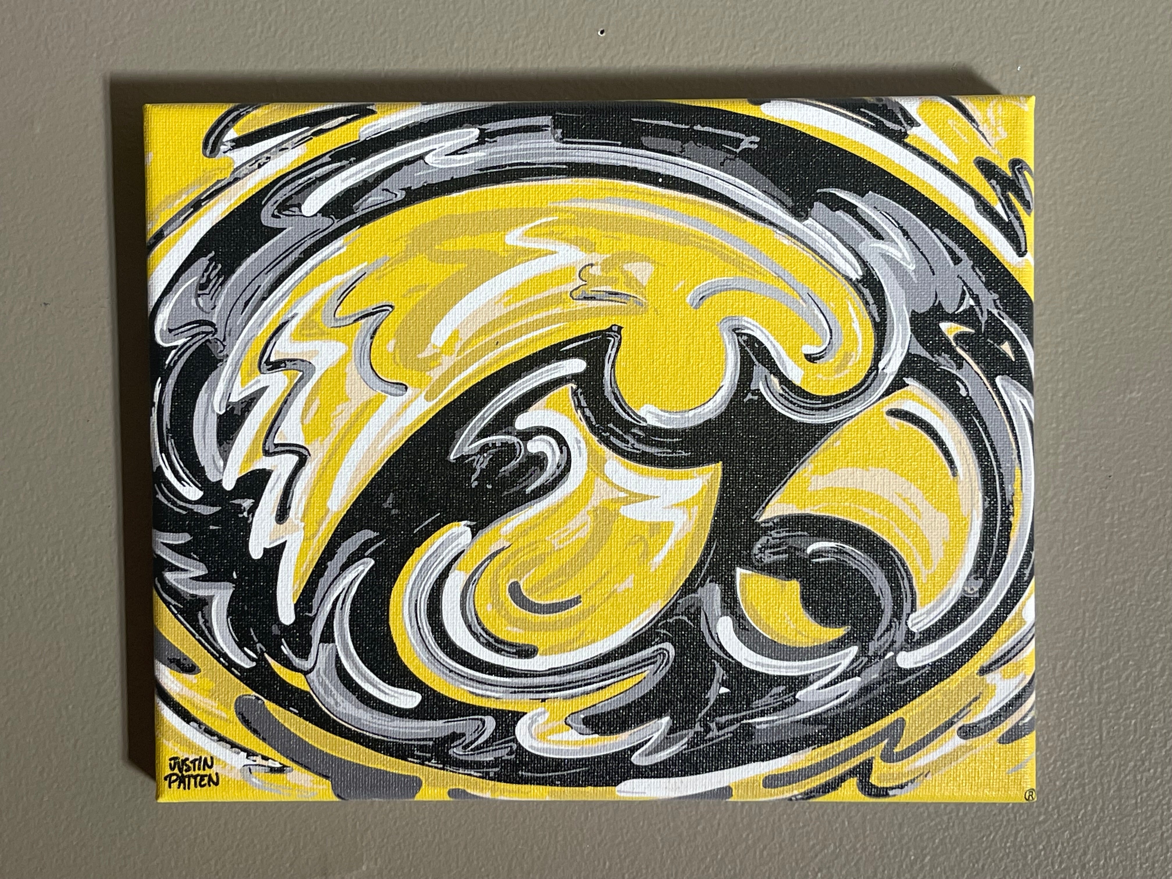 University of Iowa, Hawkeye, 8" x 10" Wrapped Canvas Print by Justin Patten