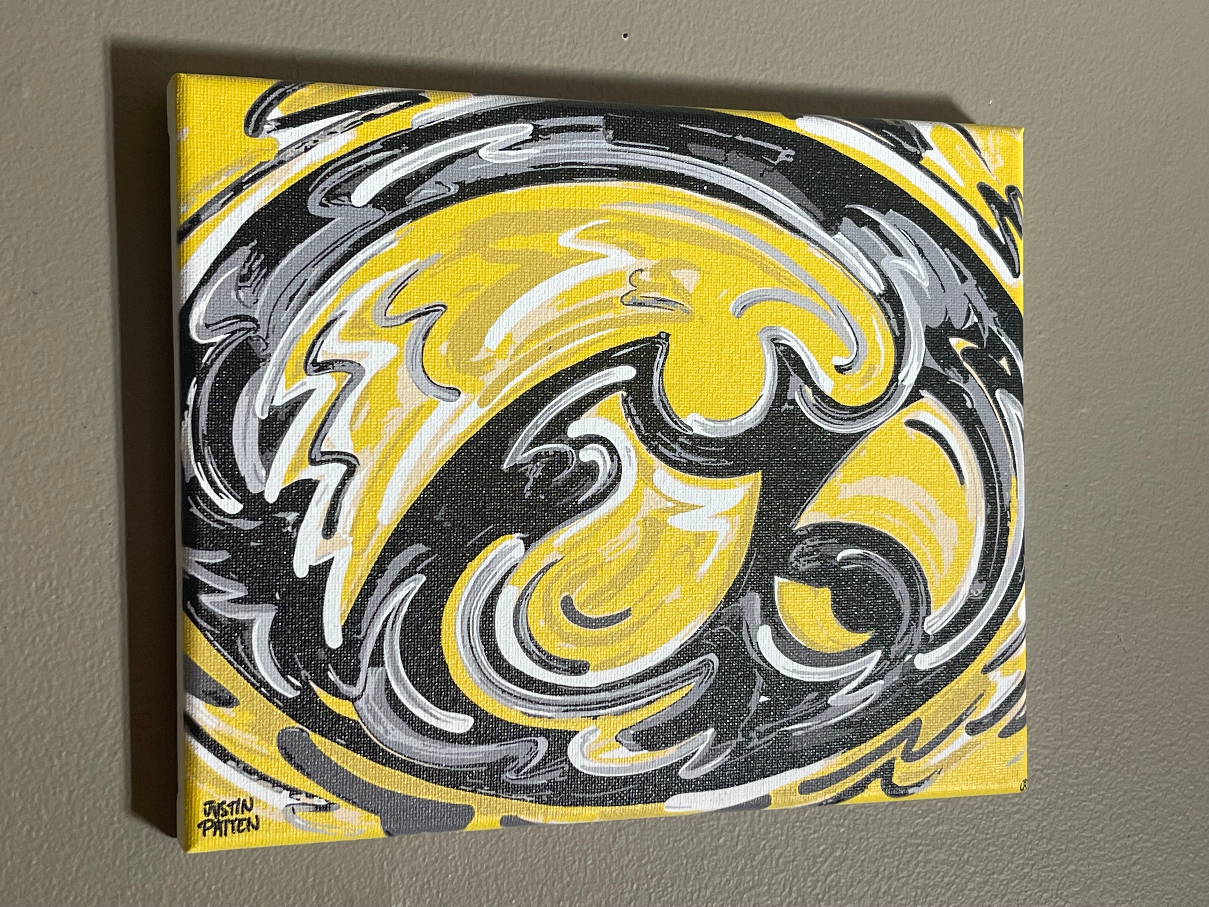 University of Iowa, Hawkeye, 8" x 10" Wrapped Canvas Print by Justin Patten