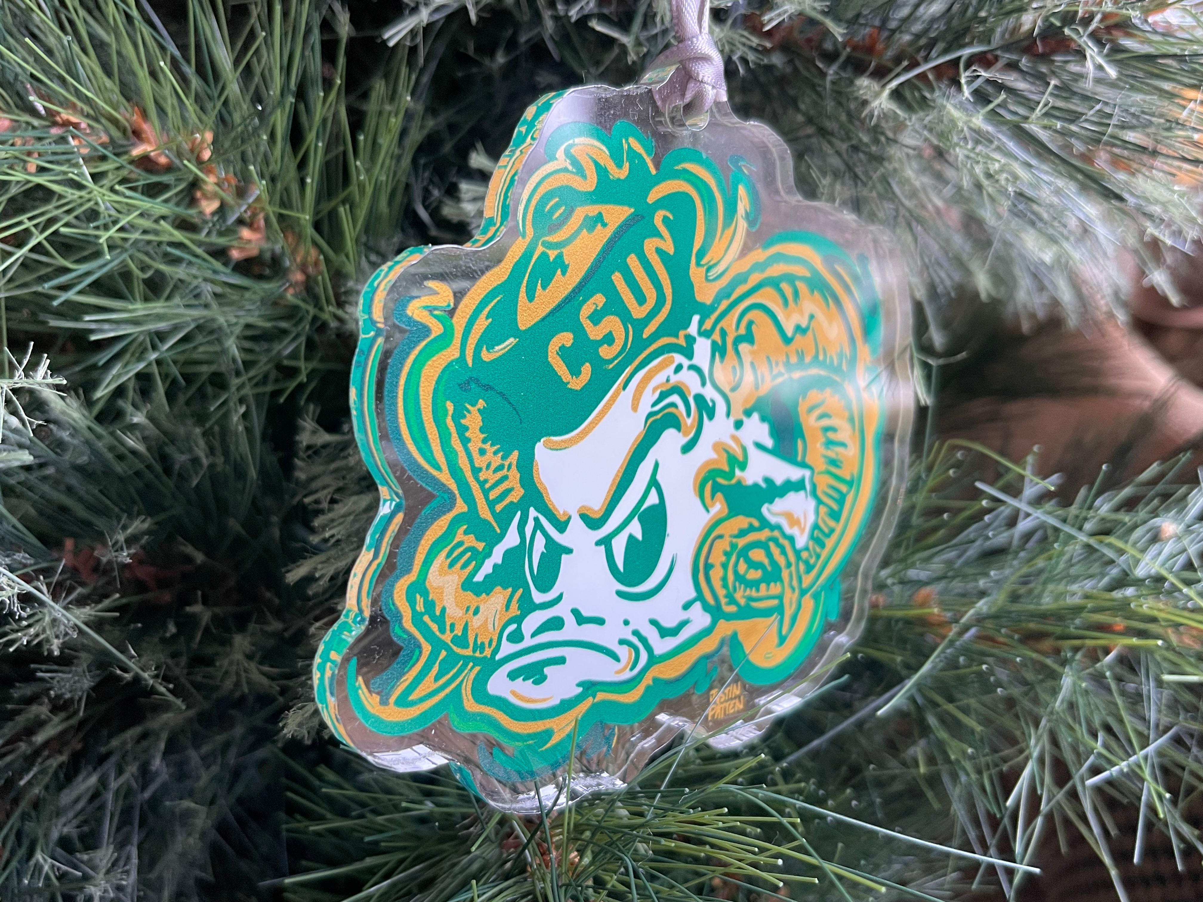 Colorado State University Mascot Ornament by Justin Patten