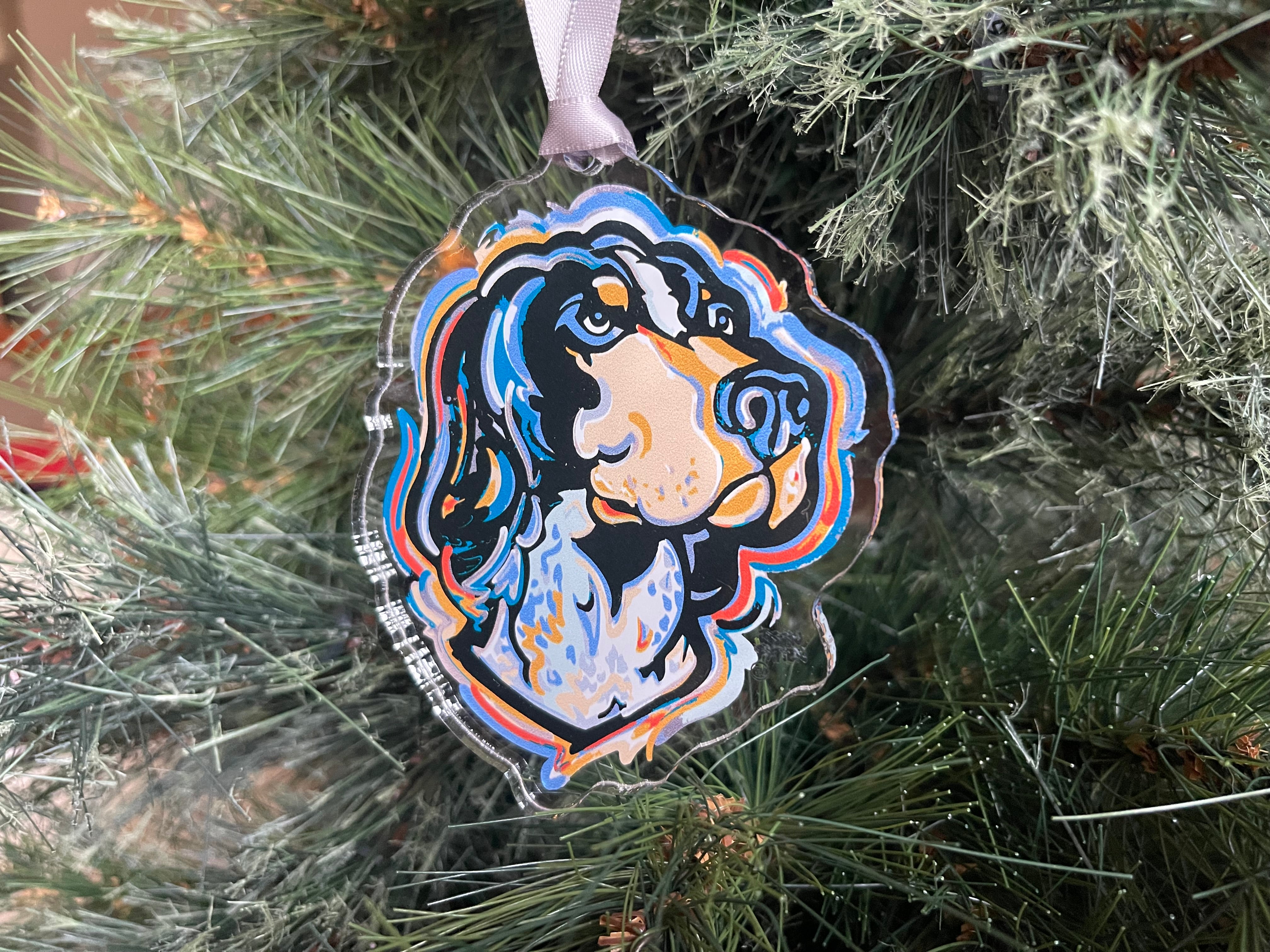 University of Tennessee Smokey Ornament by Justin Patten (Clear Ornament)