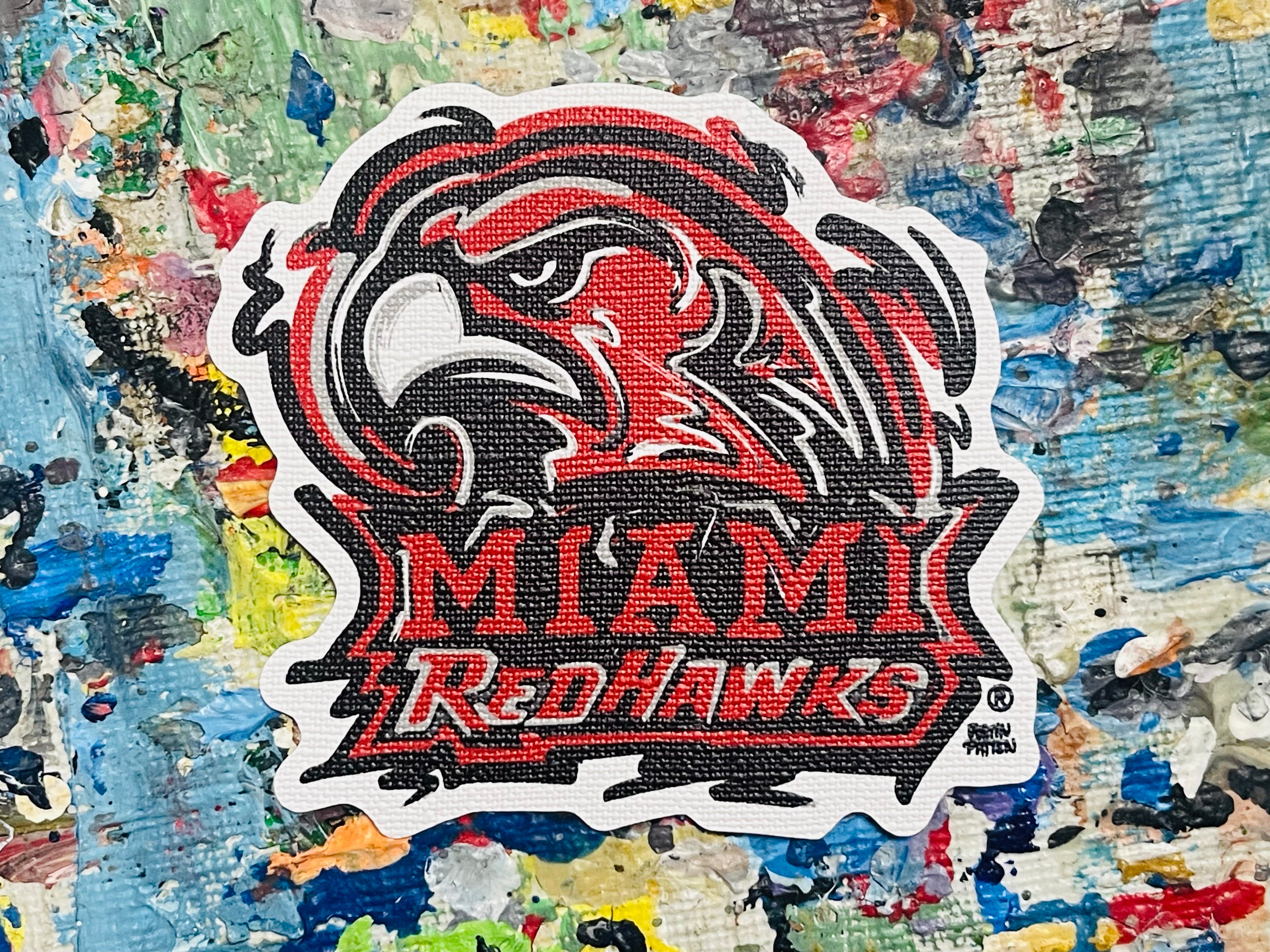 Miami University Redhawk Durable Sticker by Justin Patten
