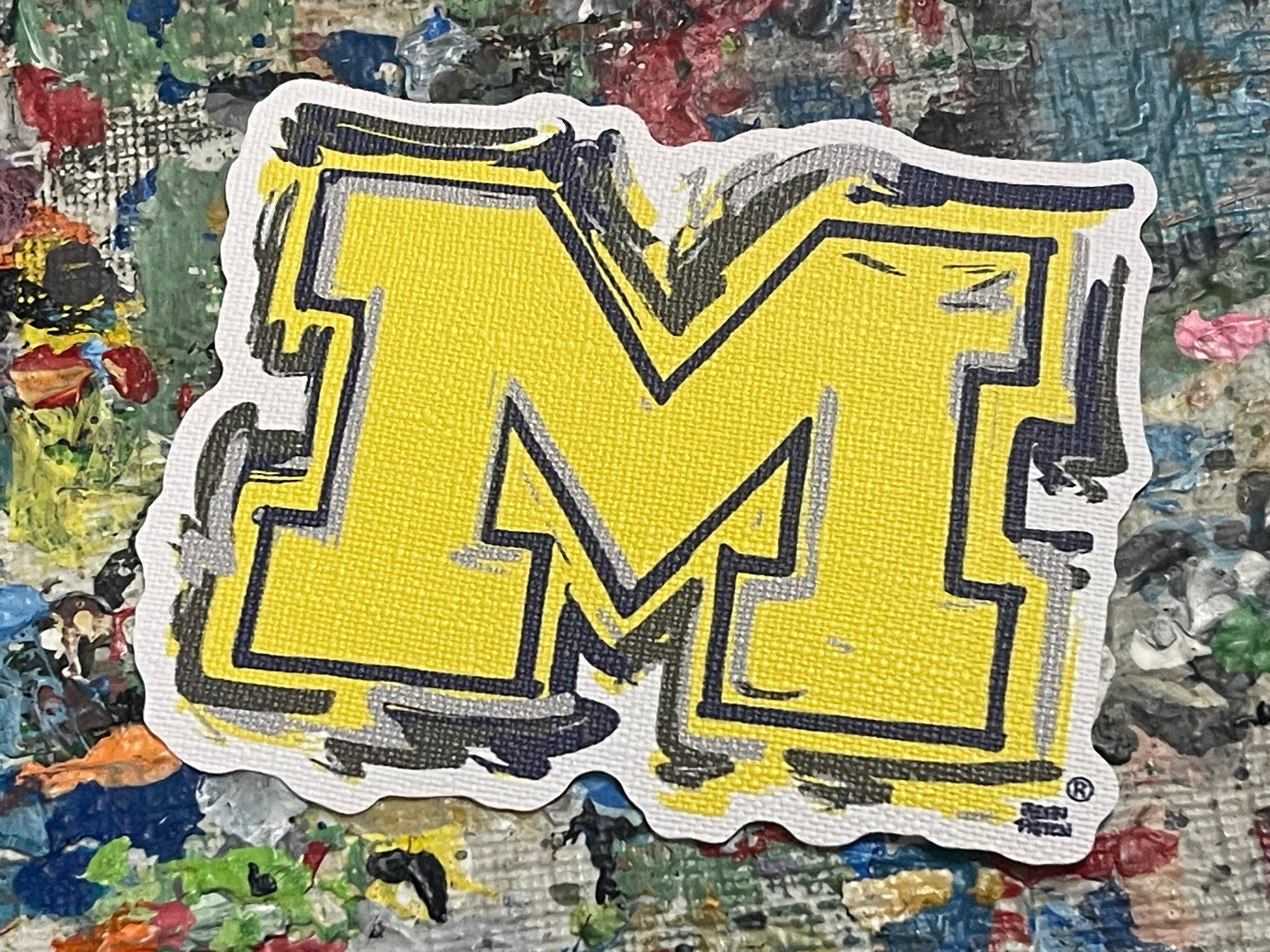 University of Michigan M Durable Sticker by Justin Patten