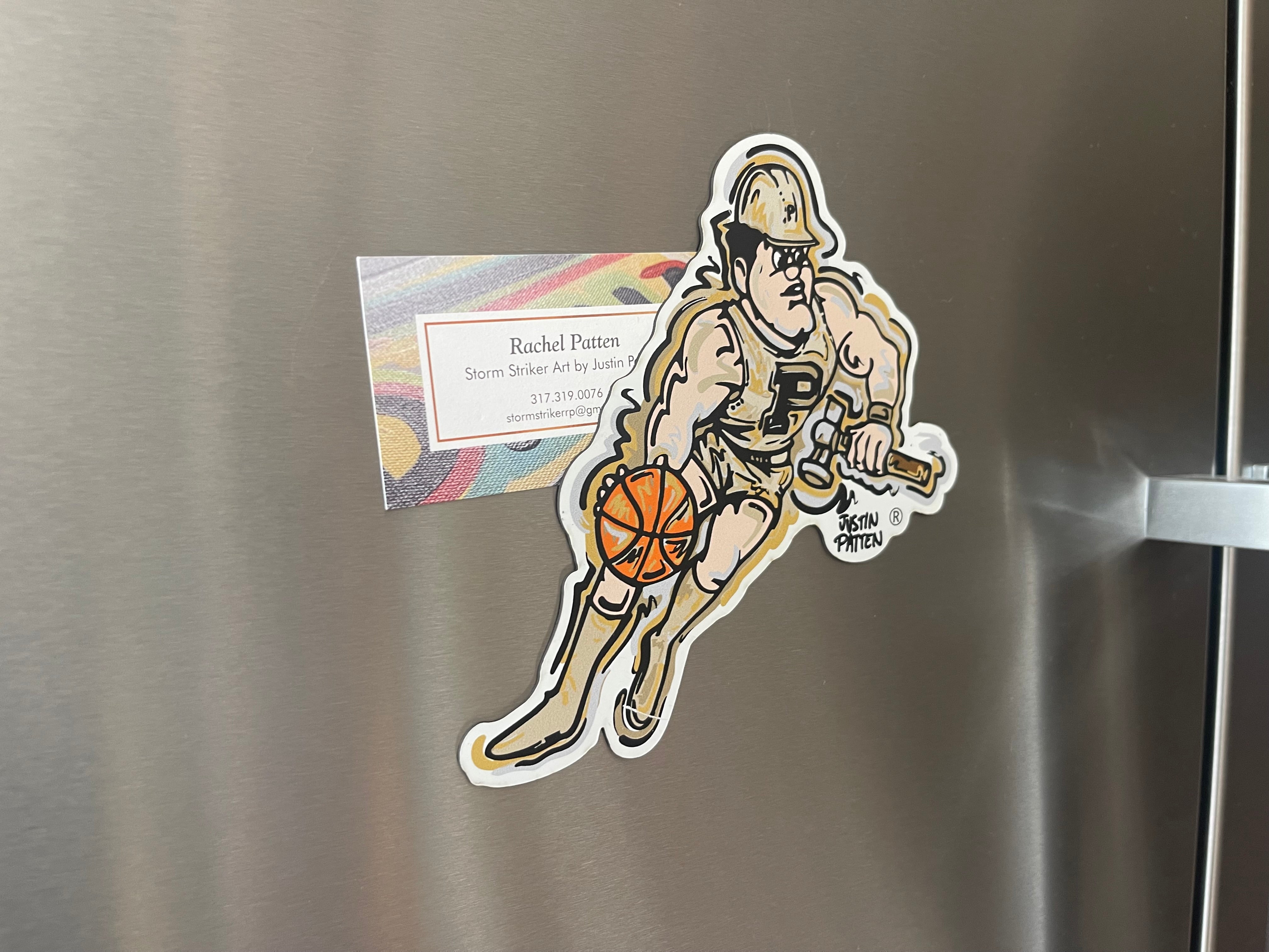 Purdue University Basketball Pete Magnet by Justin Patten