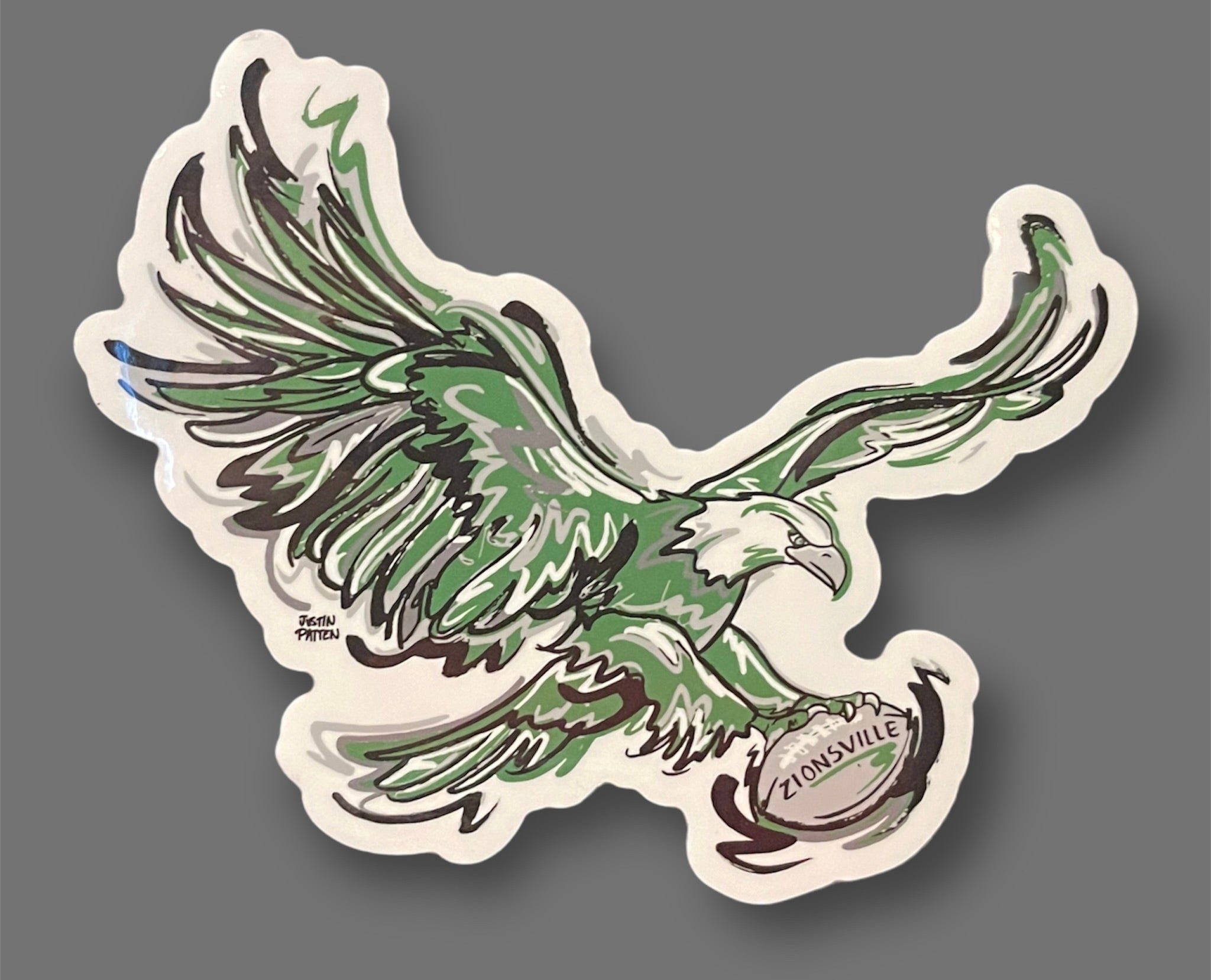 Zionsville Eagle Football Magnet by Justin Patten