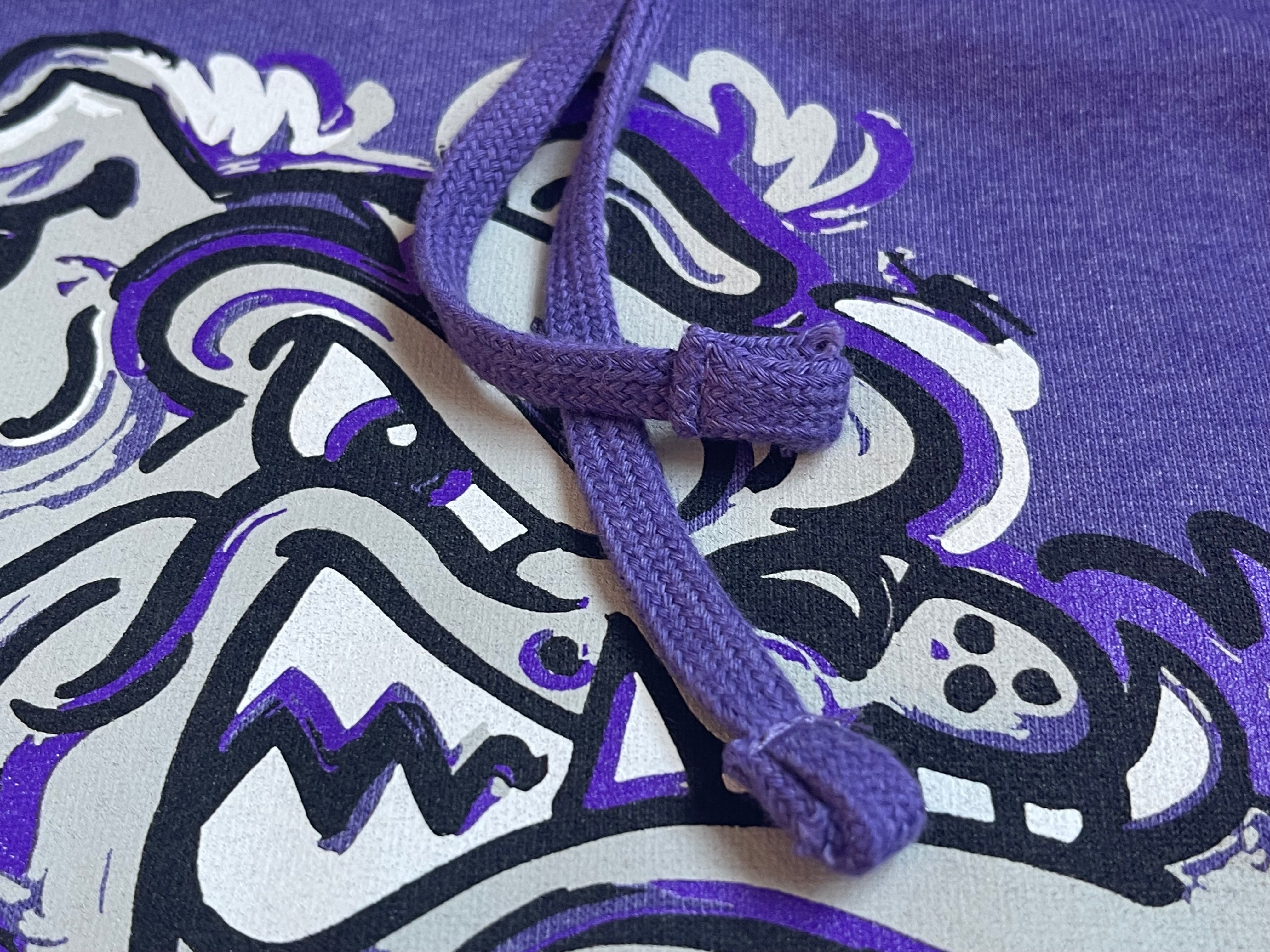 Brownsburg Indiana Bulldog Unisex Hoodie by Justin Patten (Purple Heather)