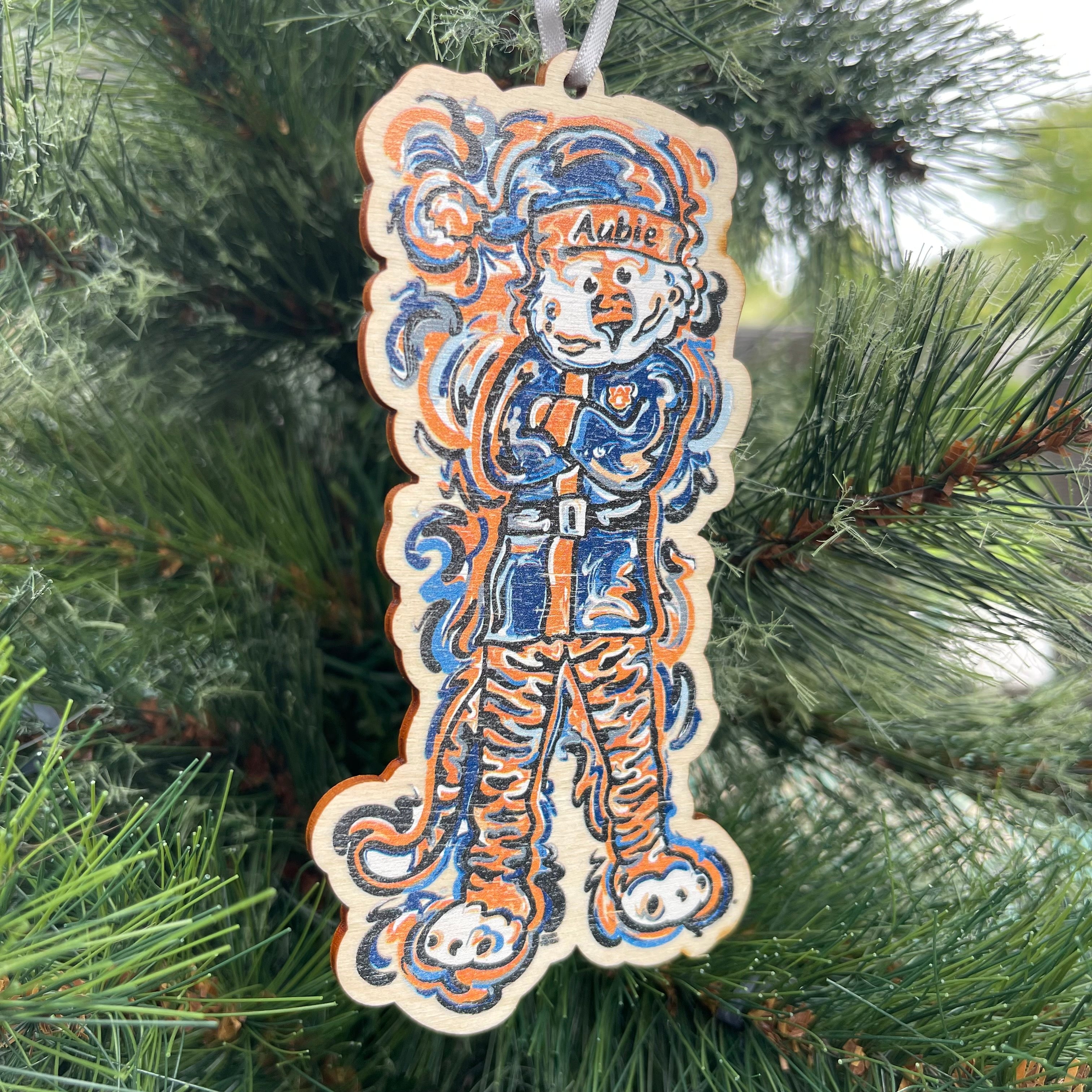Auburn University Aubie Santa Claus Ornament by Justin Patten (2 Styles)