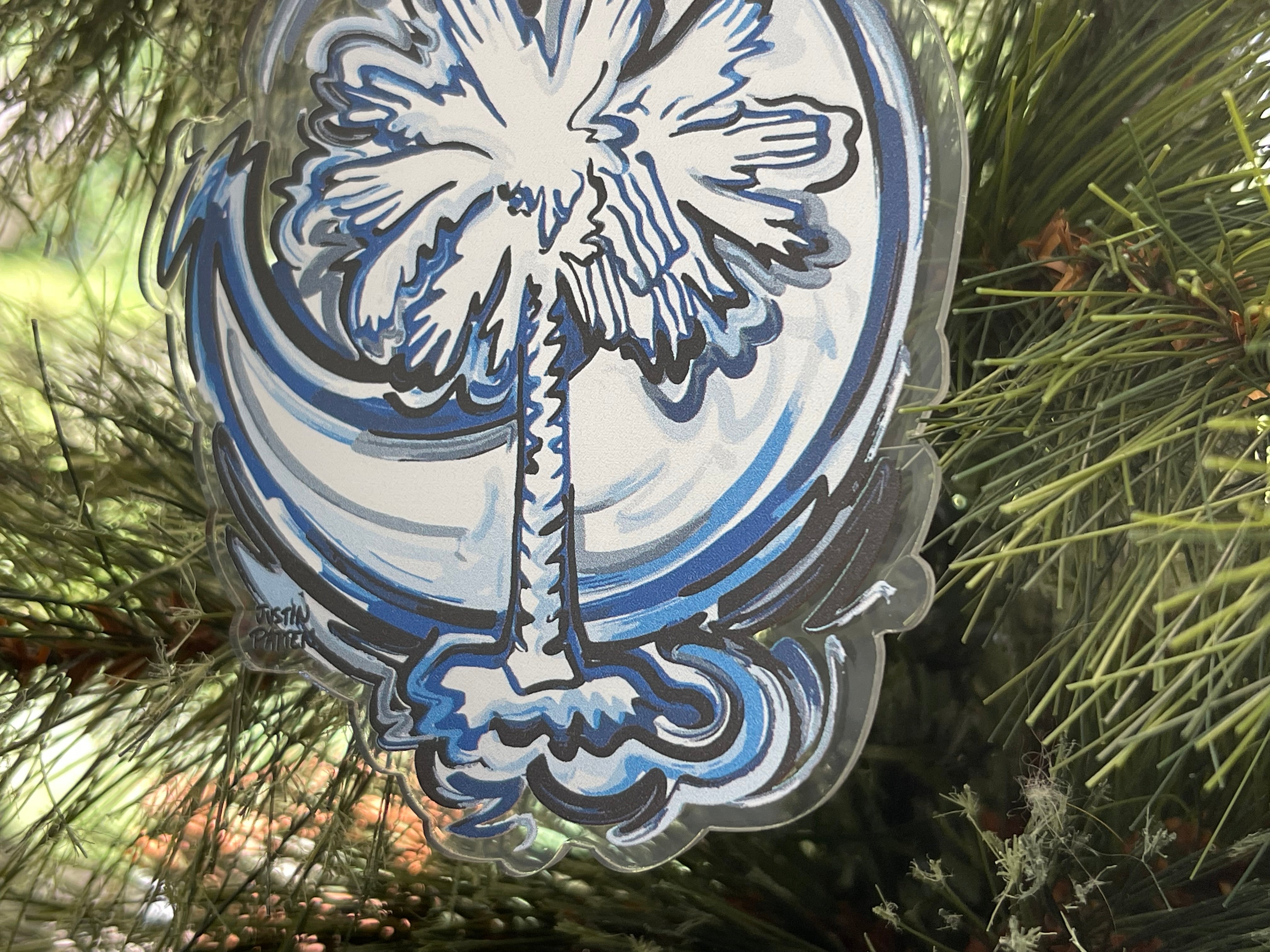 South Carolina Flag Ornament by Justin Patten (2 Styles)