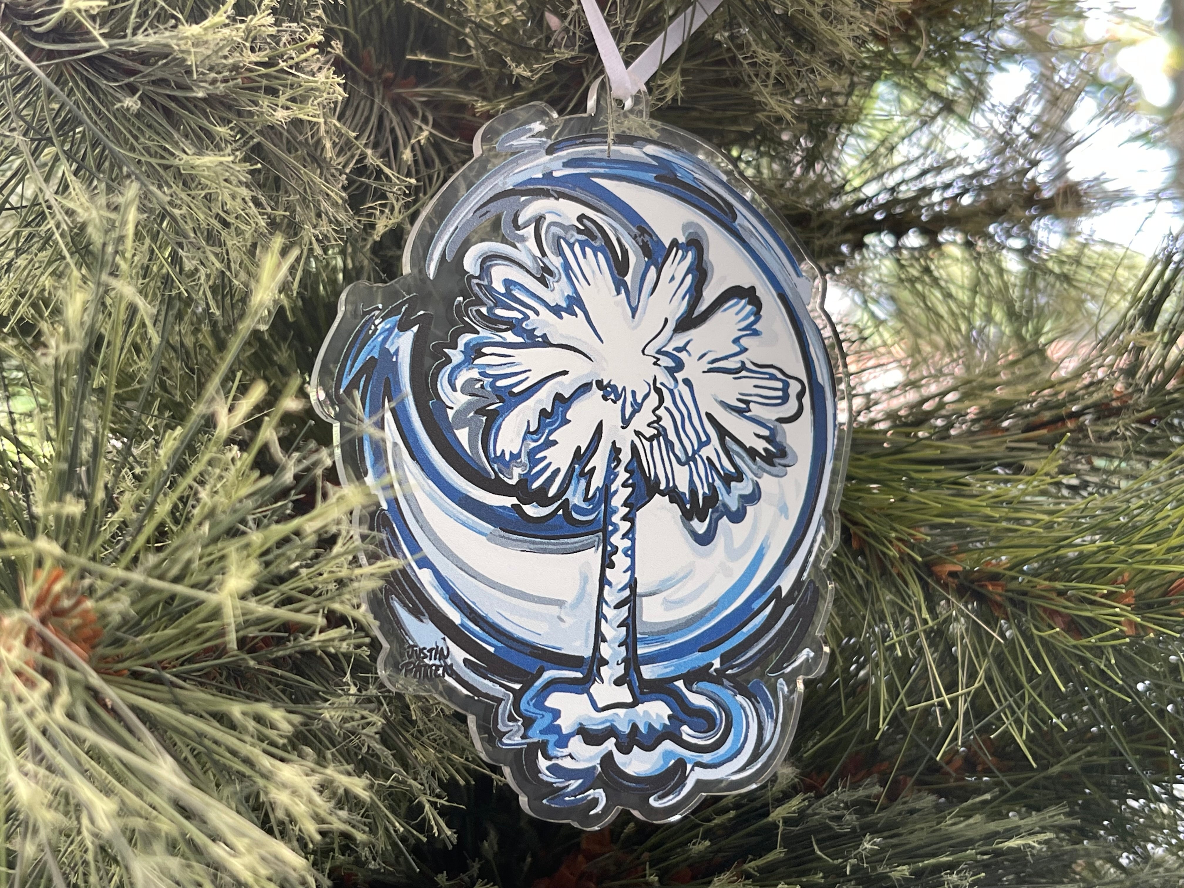 South Carolina Flag Ornament by Justin Patten (2 Styles)