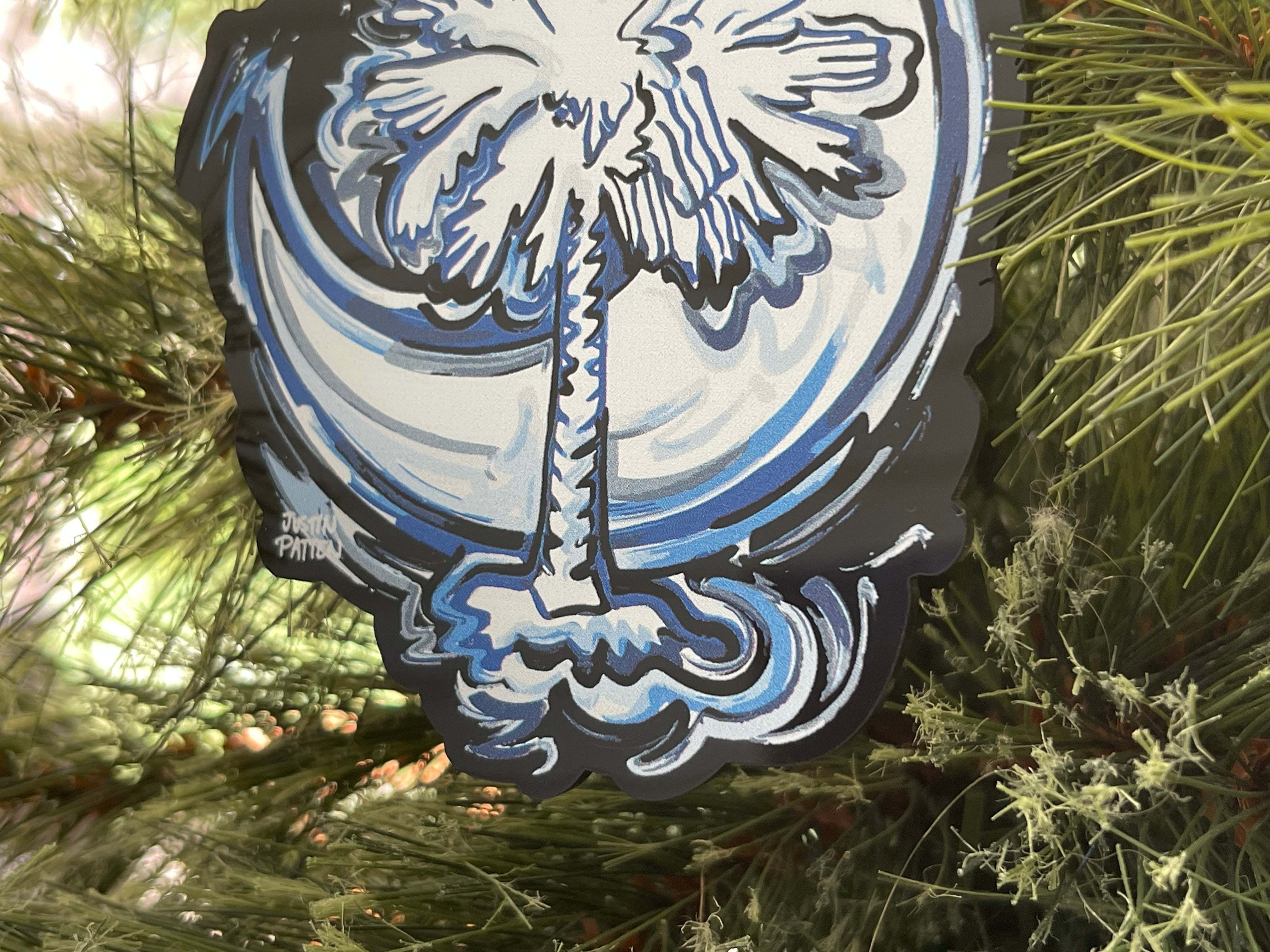 South Carolina Flag Ornament by Justin Patten (2 Styles)