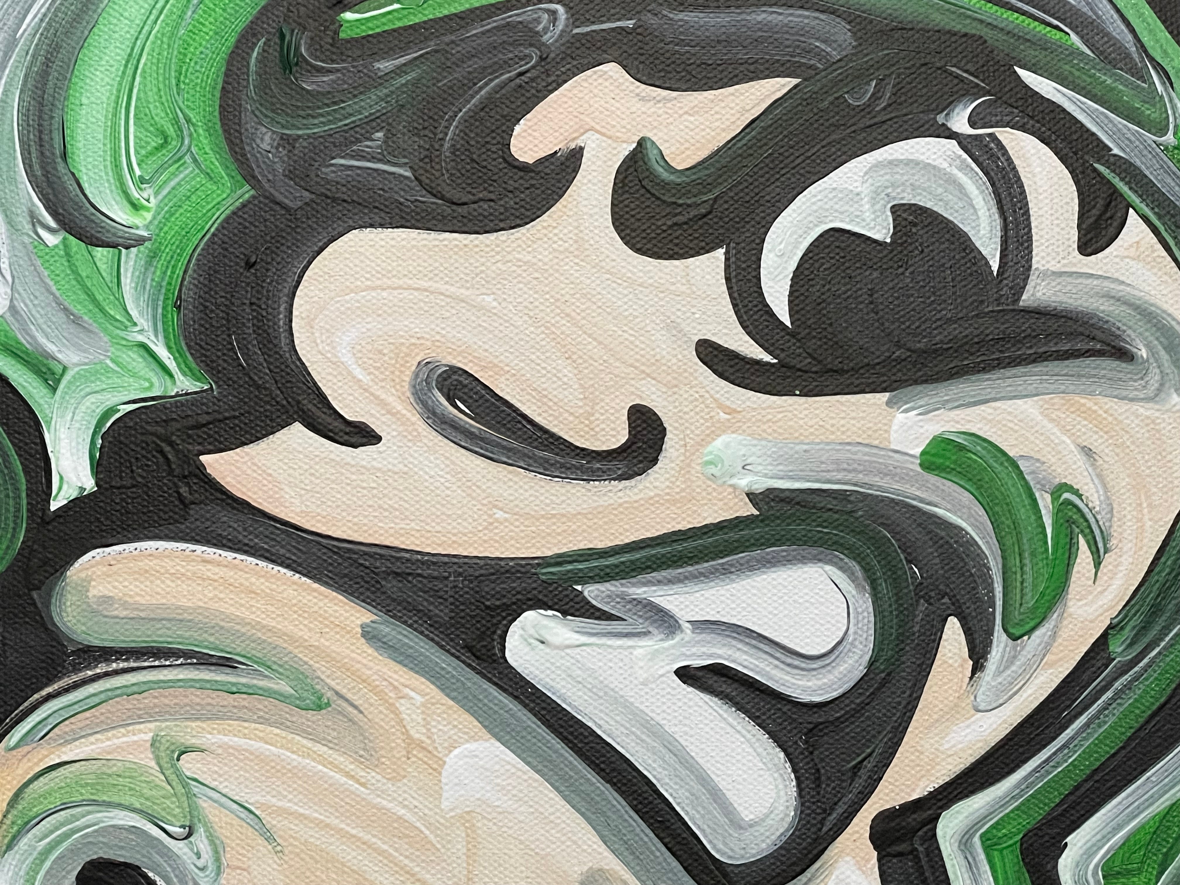 Michigan State University Mascot Painting by Justin Patten 12x12 (Finished Painting)