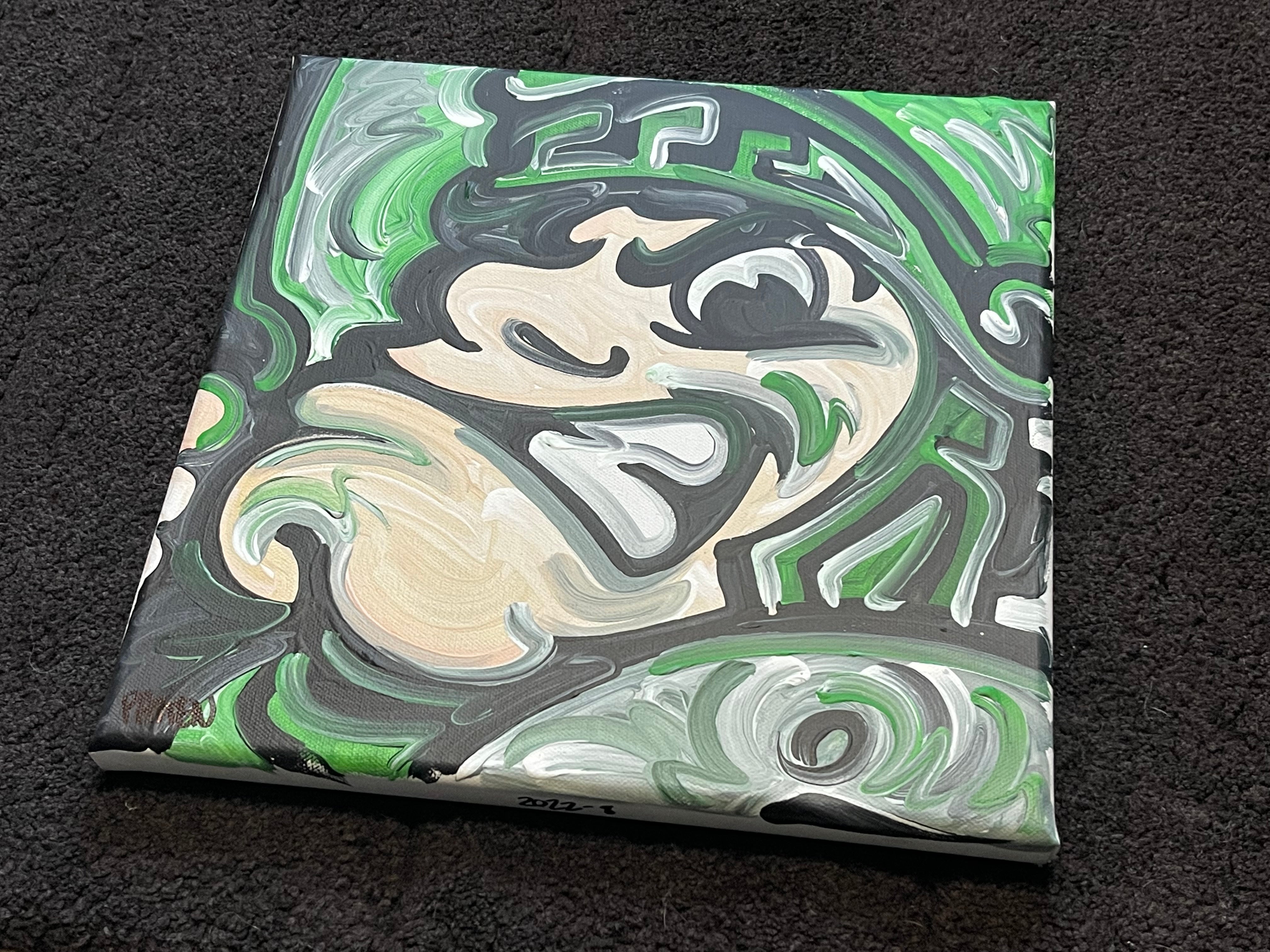 Michigan State University Mascot Painting by Justin Patten 12x12 (Finished Painting)