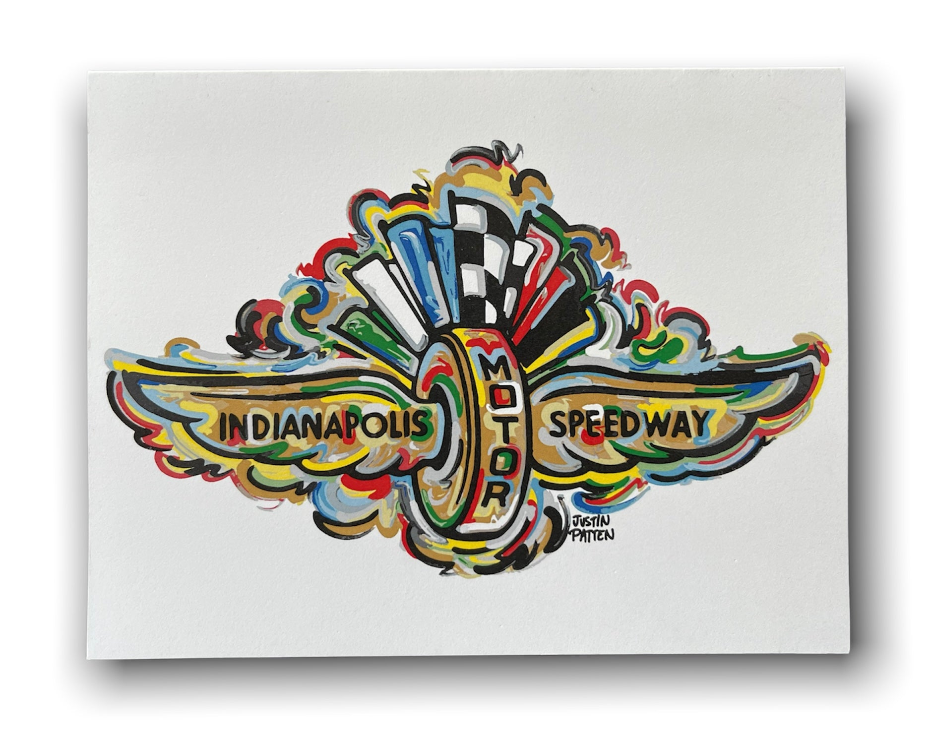 Indianapolis Motor Speedway Note Cards by Justin Patten (Pack of 6 Cards)