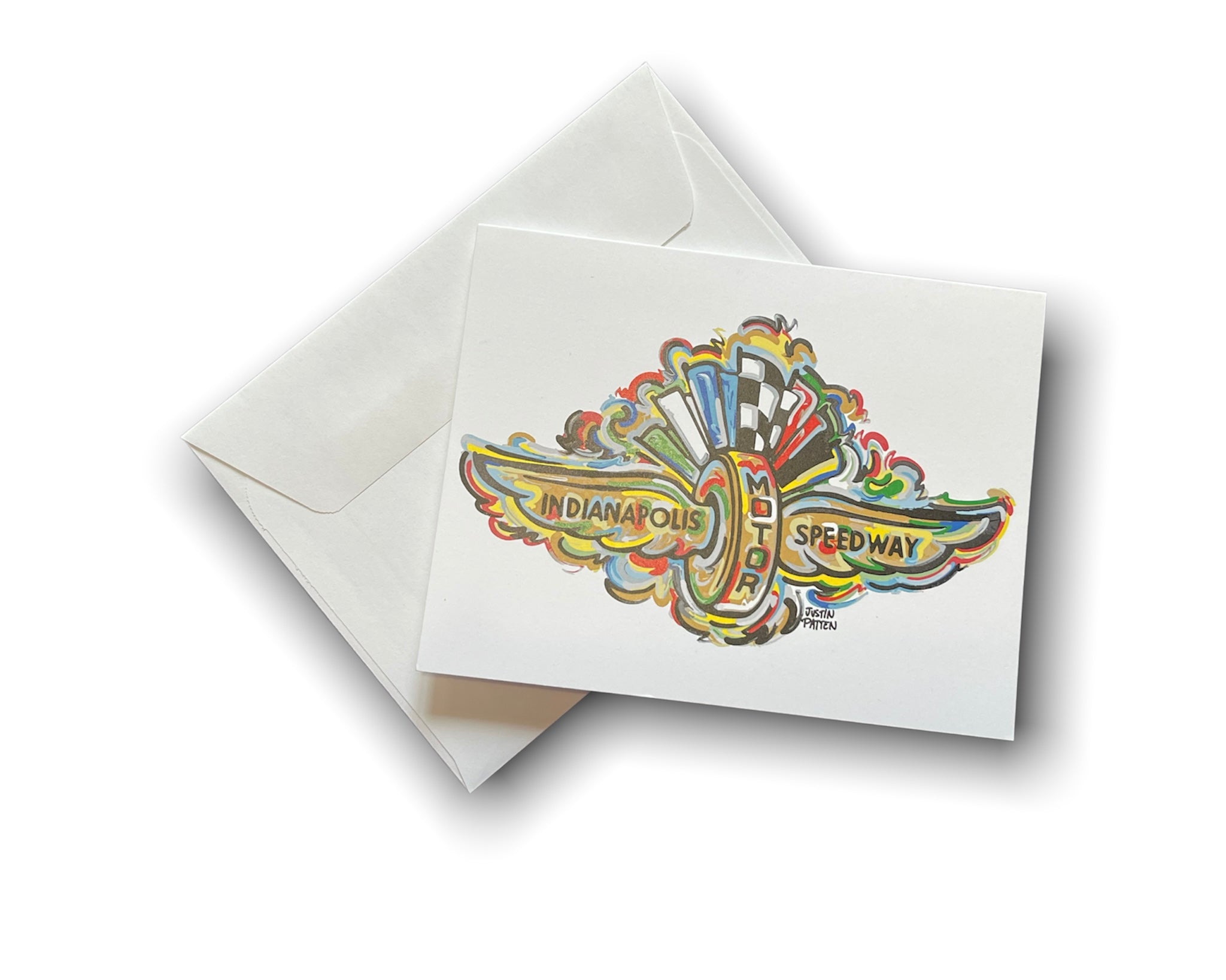 Indianapolis Motor Speedway Note Cards by Justin Patten (Pack of 6 Cards)