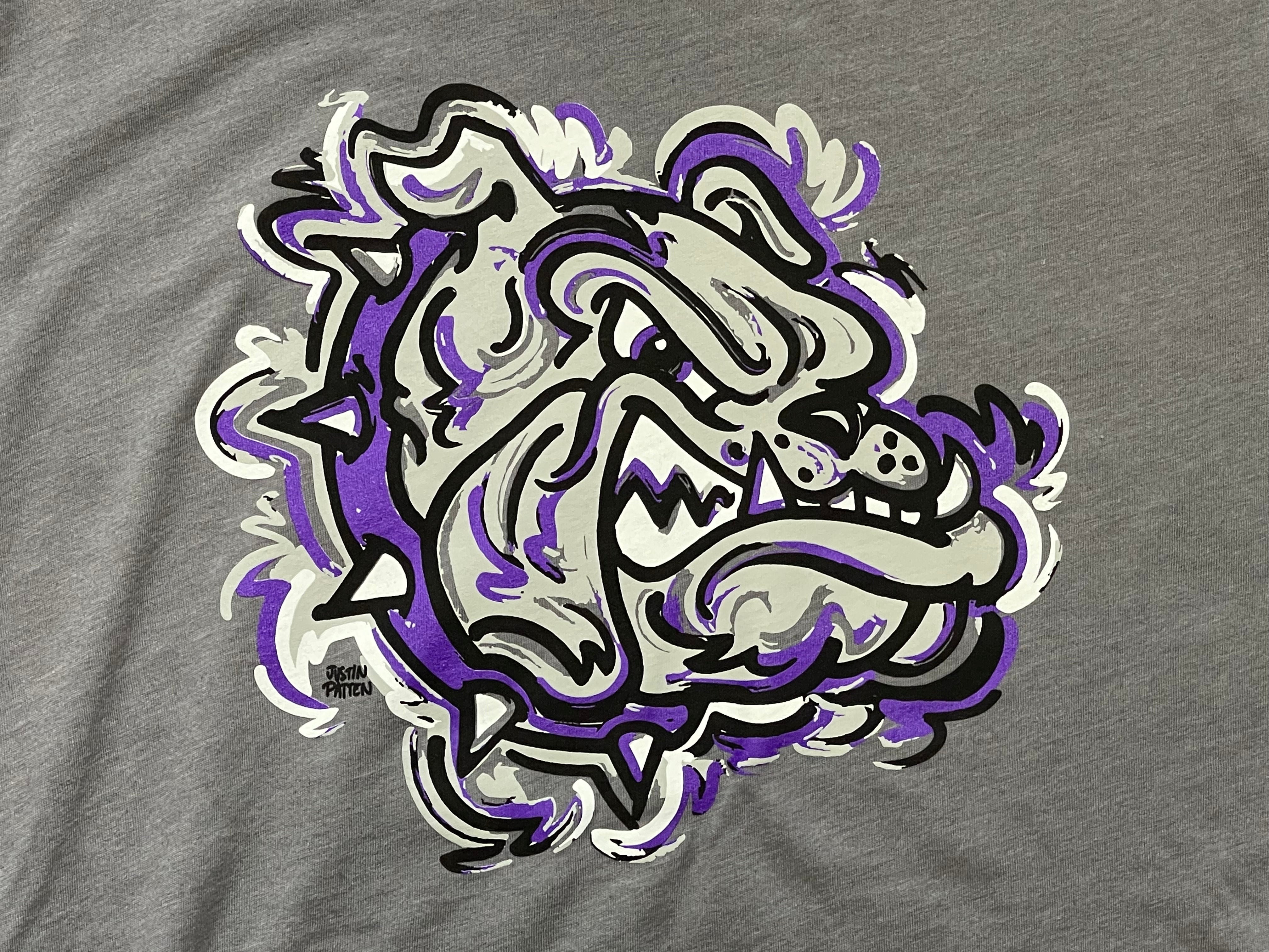 Brownsburg Indiana Bulldog Unisex Hooded Tee by Justin Patten