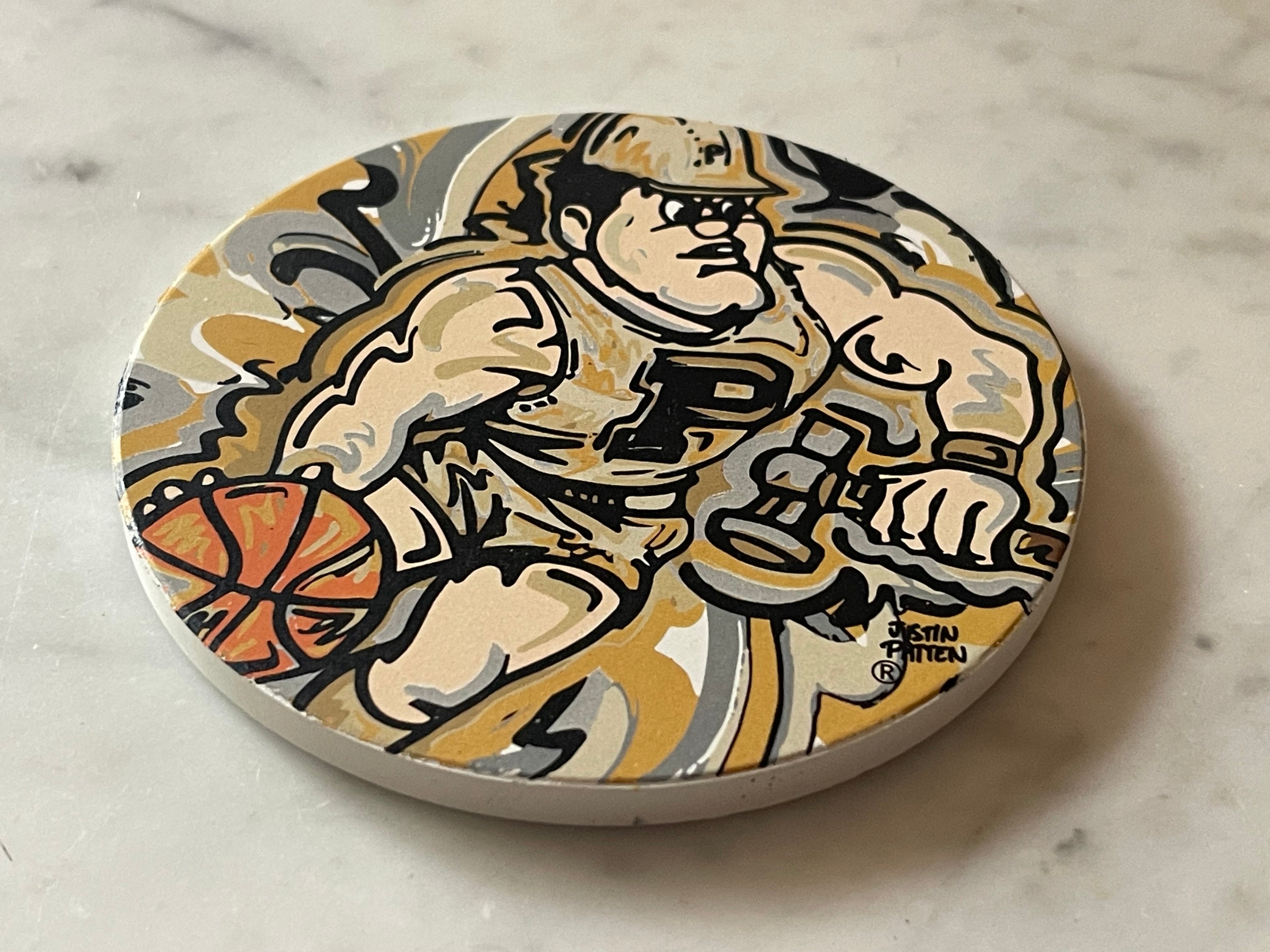 Purdue Basketball Pete Stone Coaster by Justin Patten