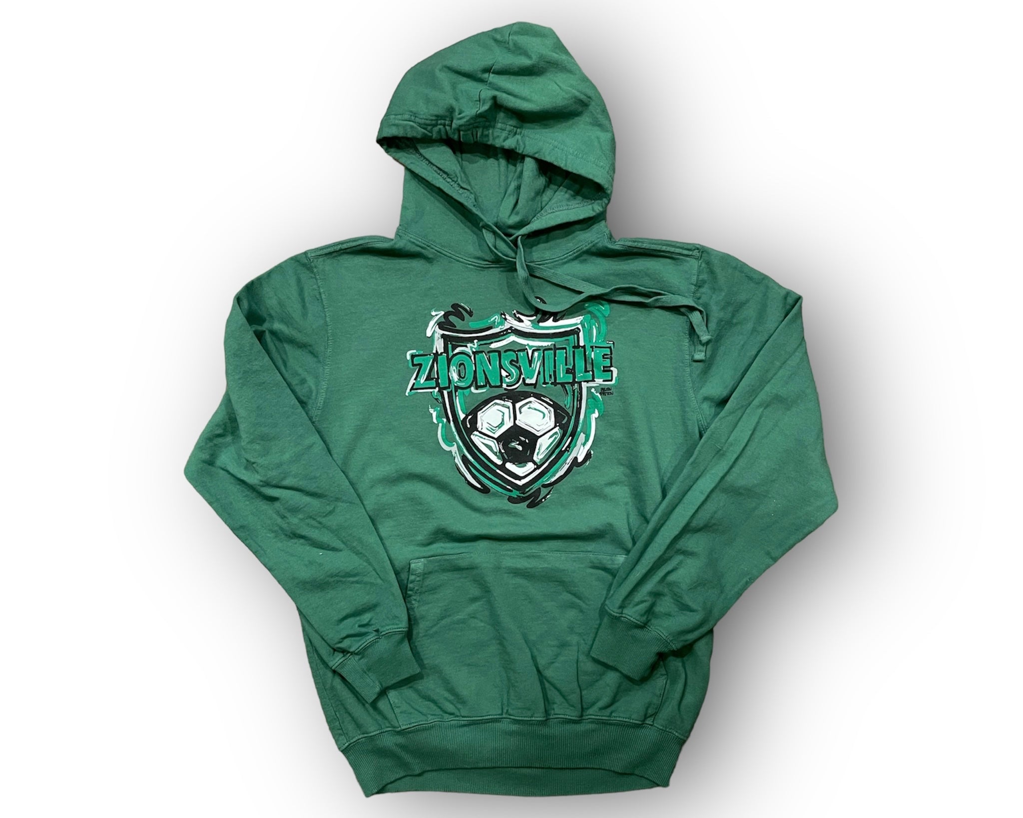 Zionsville Soccer Unisex Beach Wash Hoodie by Justin Patten (1 Color)