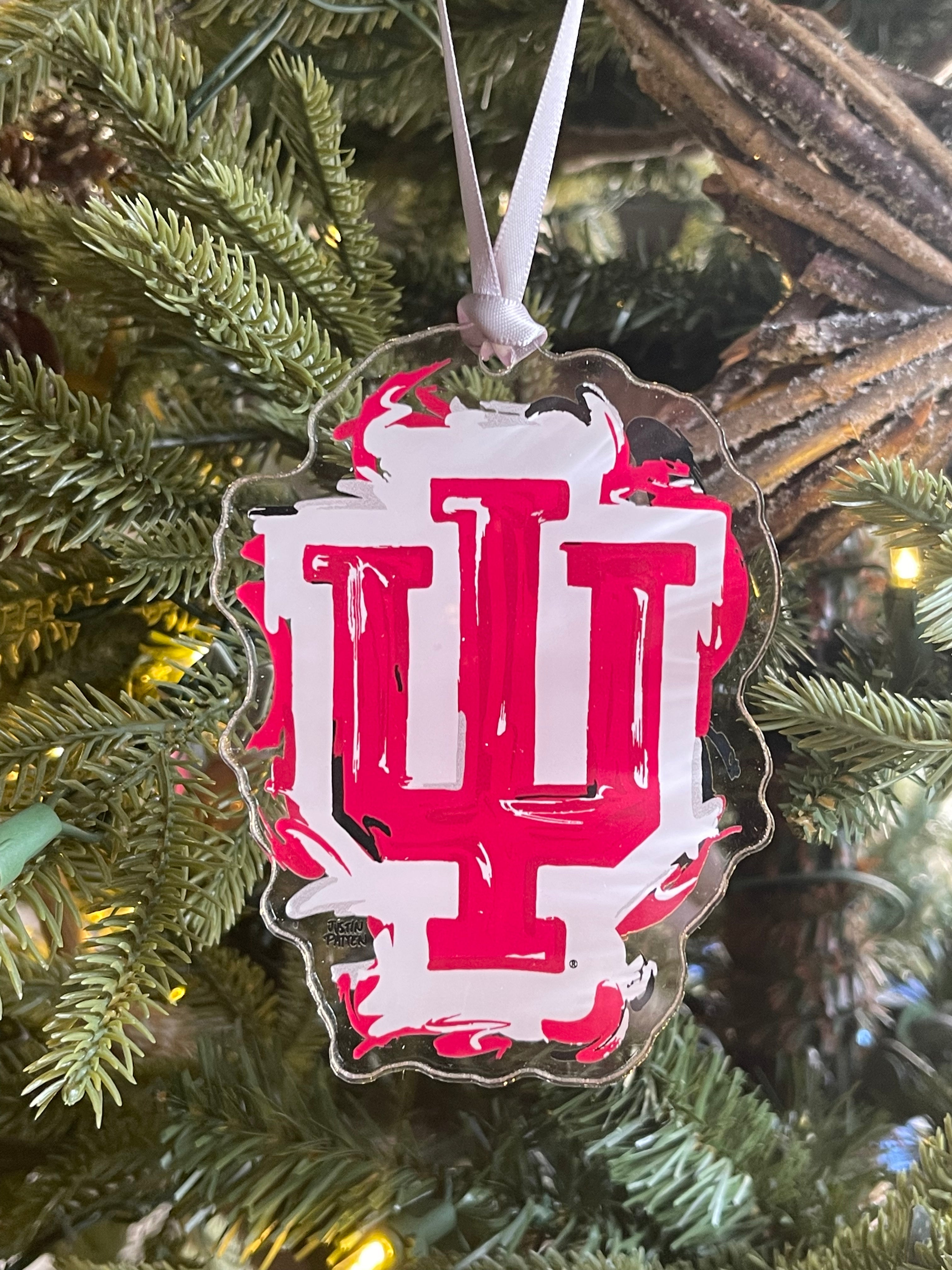 Indiana University IU Acrylic Ornament by Justin Patten