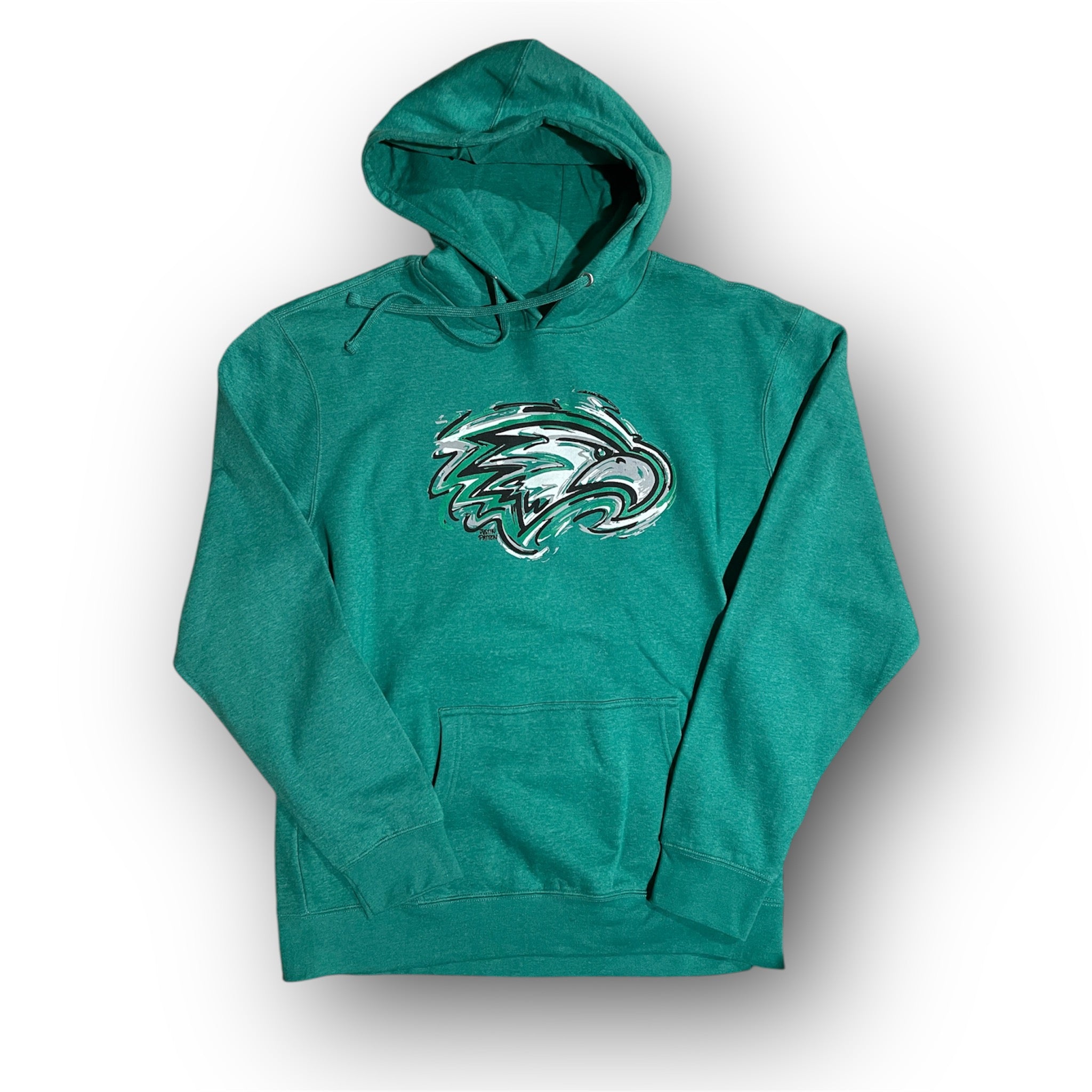 Zionsville Indiana Eagle Hoodie by Justin Patten (Kelly Green)