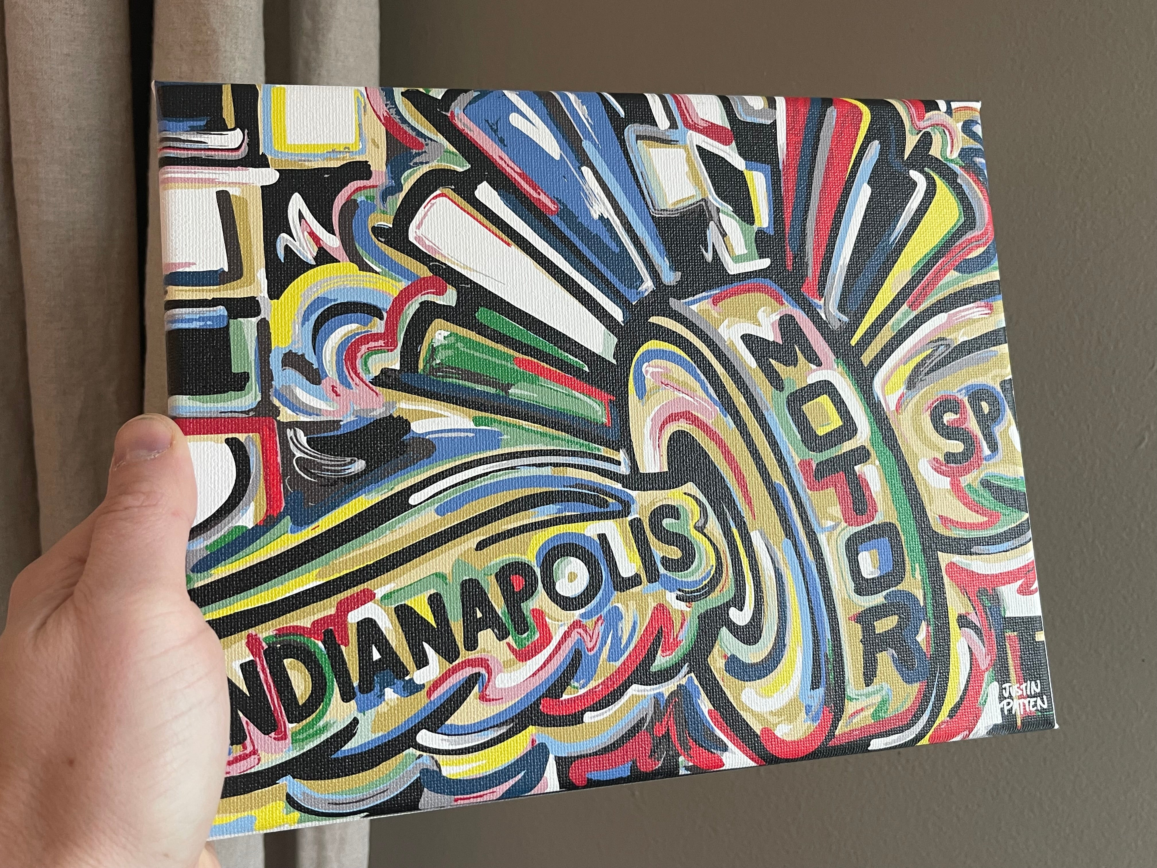 Indianapolis Motor Speedway 10"x8" Angle Wrapped Canvas Print by Justin Patten