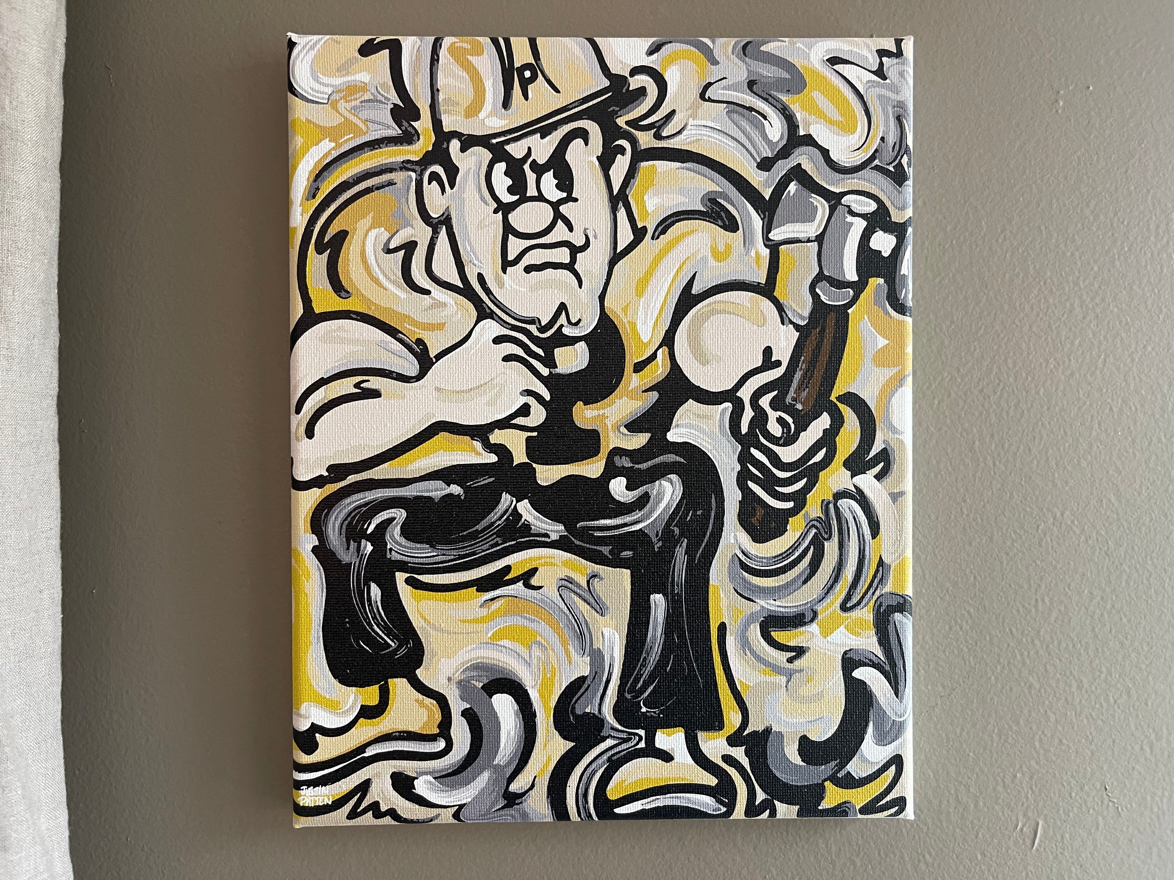 Purdue University 16" x 20" Purdue Pete Wrapped Canvas Print by Justin Patten