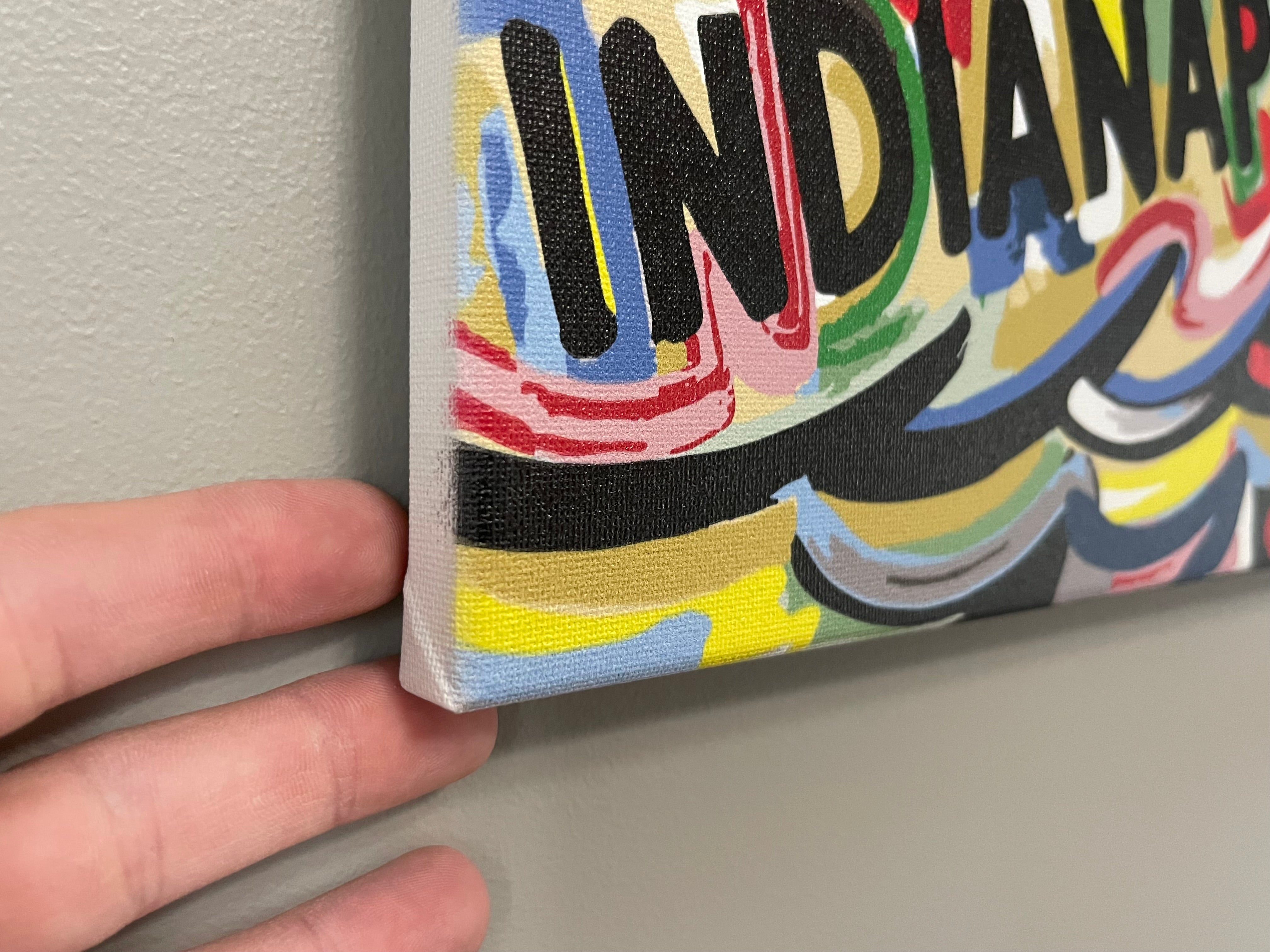 Indianapolis Motor Speedway 20"x16" Wing and Wheel Wrapped Canvas Print by Justin Patten