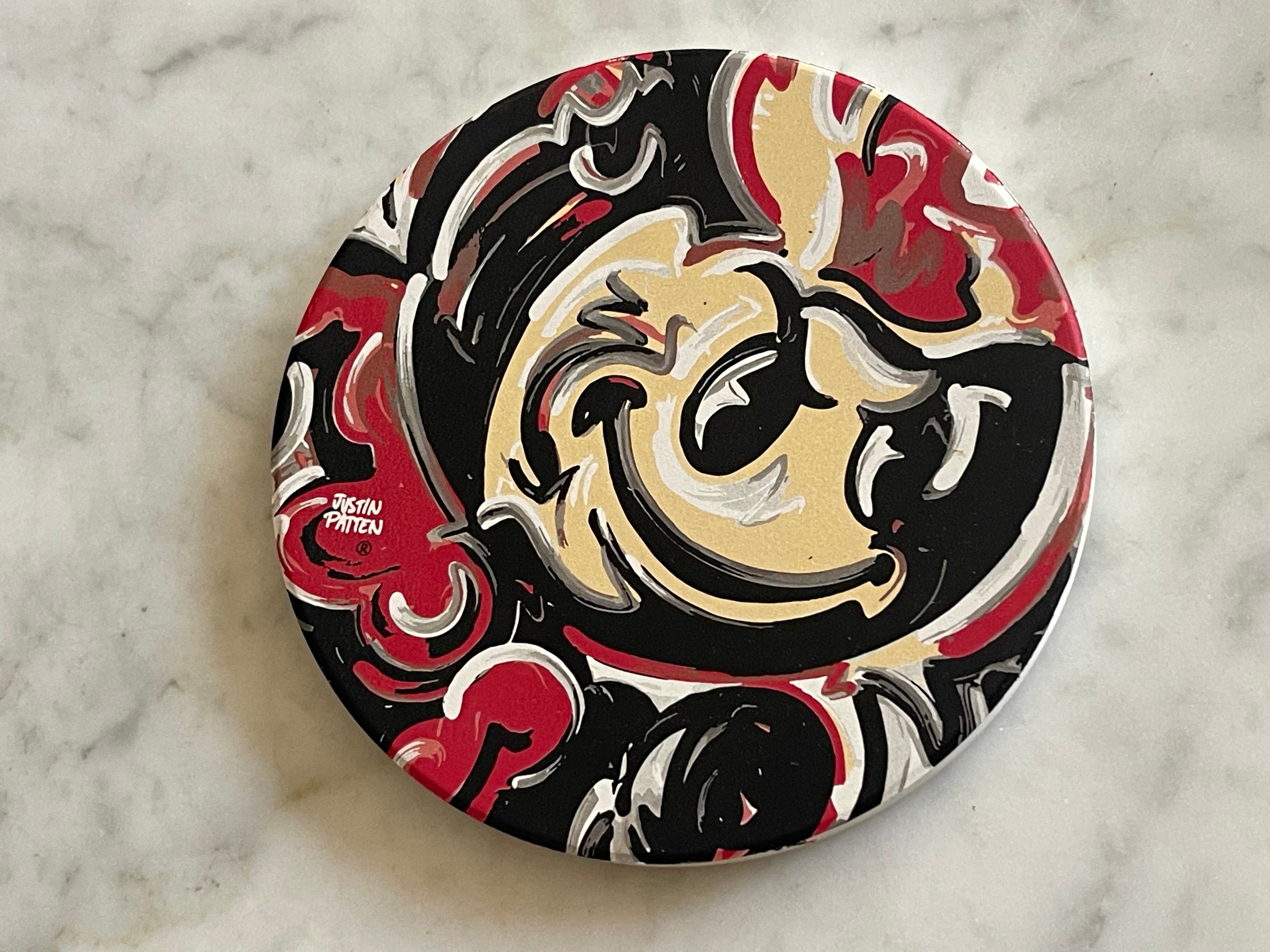 The Ohio State University Brutus Stone Coaster by Justin Patten