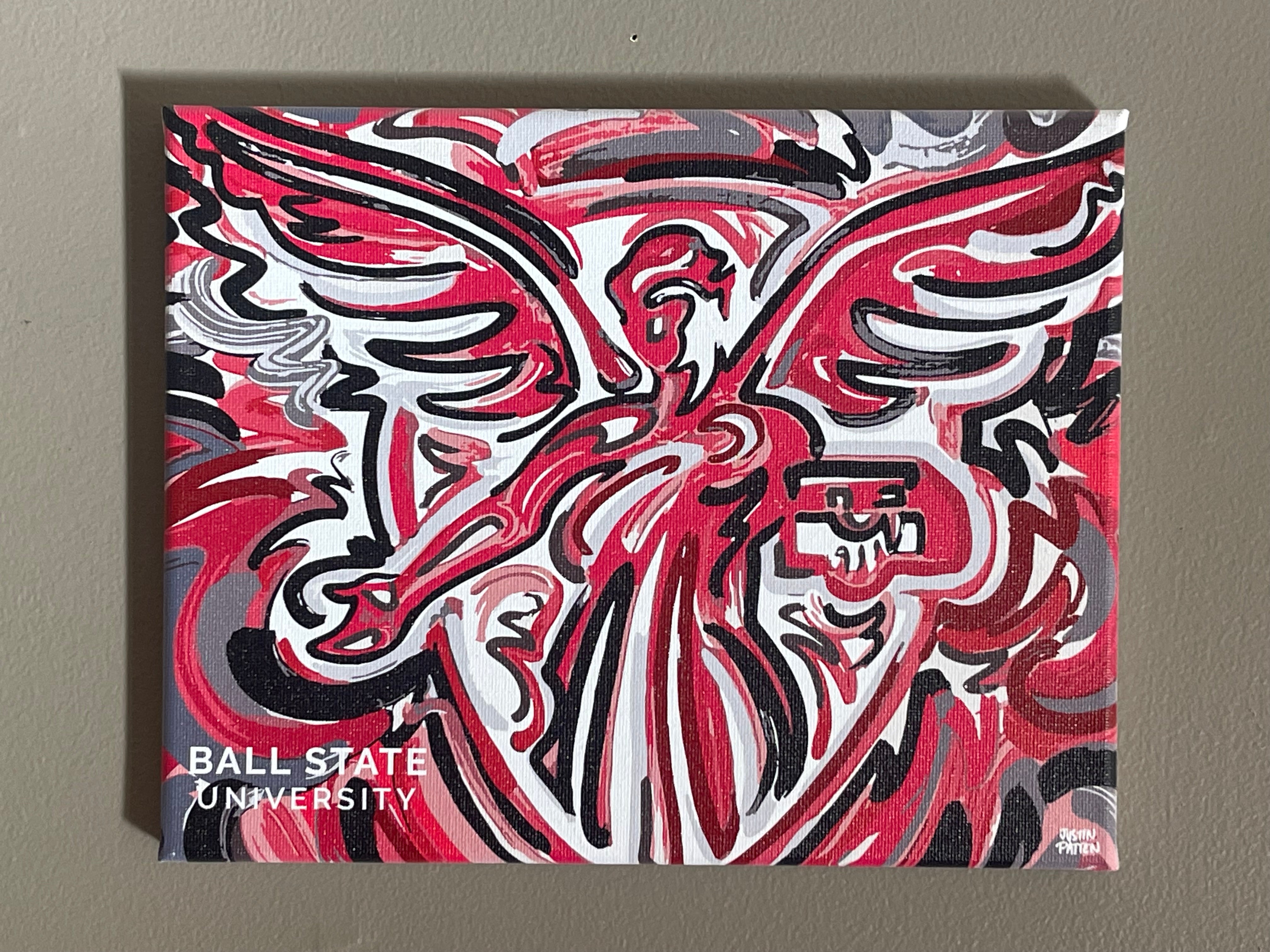 Ball State University 20" x 16" Benny Wrapped Canvas Print by Justin Patten