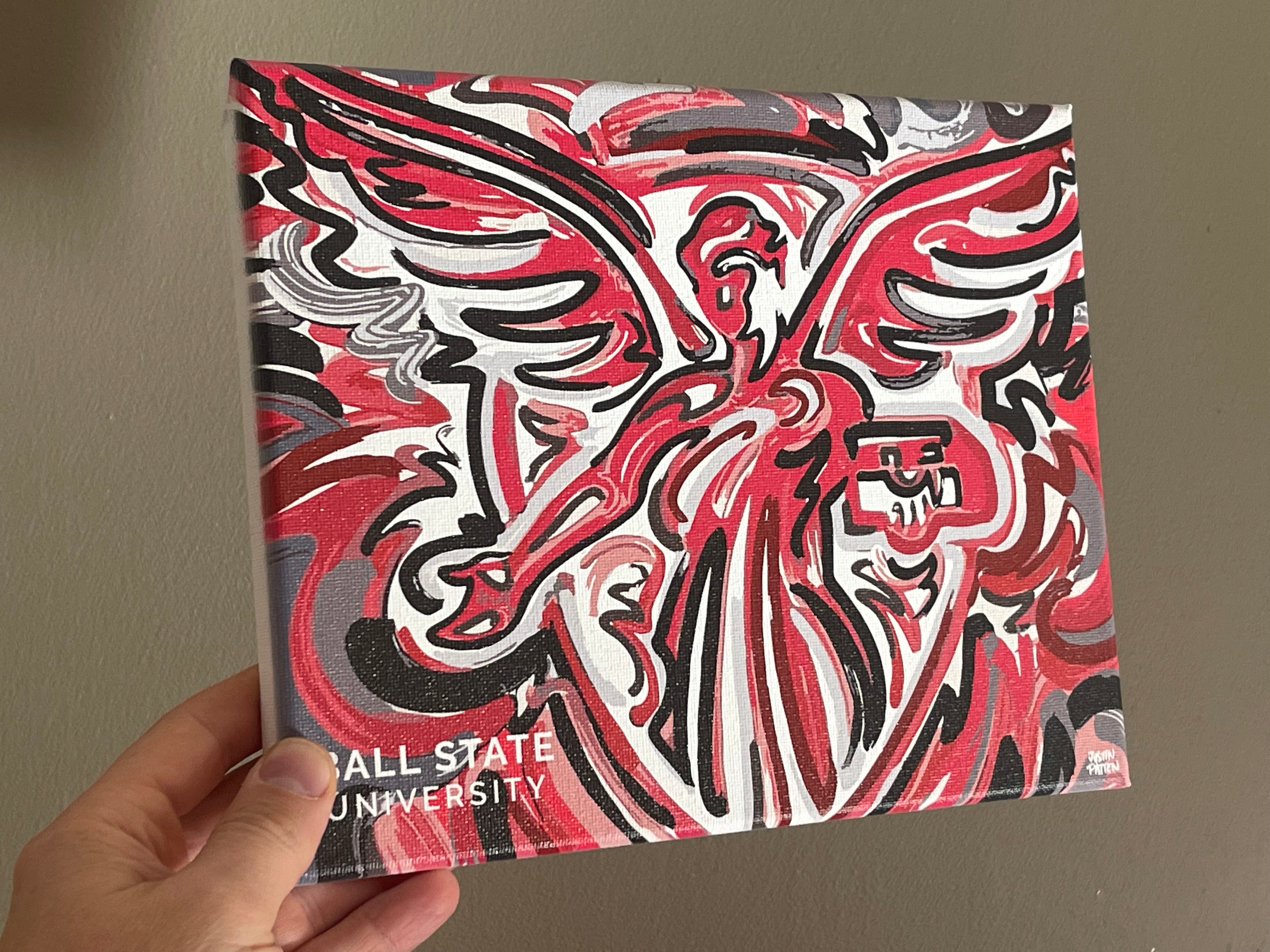 Ball State University 10" x 8" Benny Wrapped Canvas Print by Justin Patten