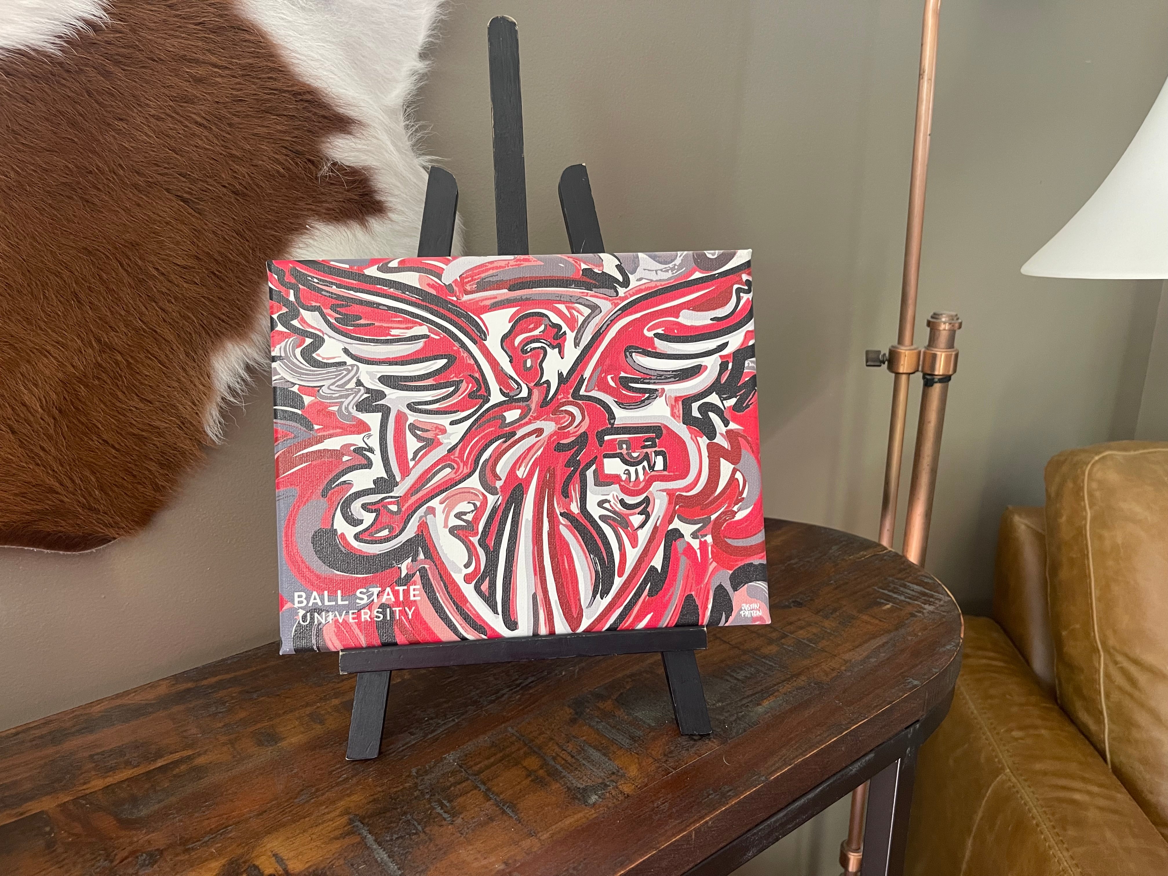 Ball State University 10" x 8" Benny Wrapped Canvas Print by Justin Patten