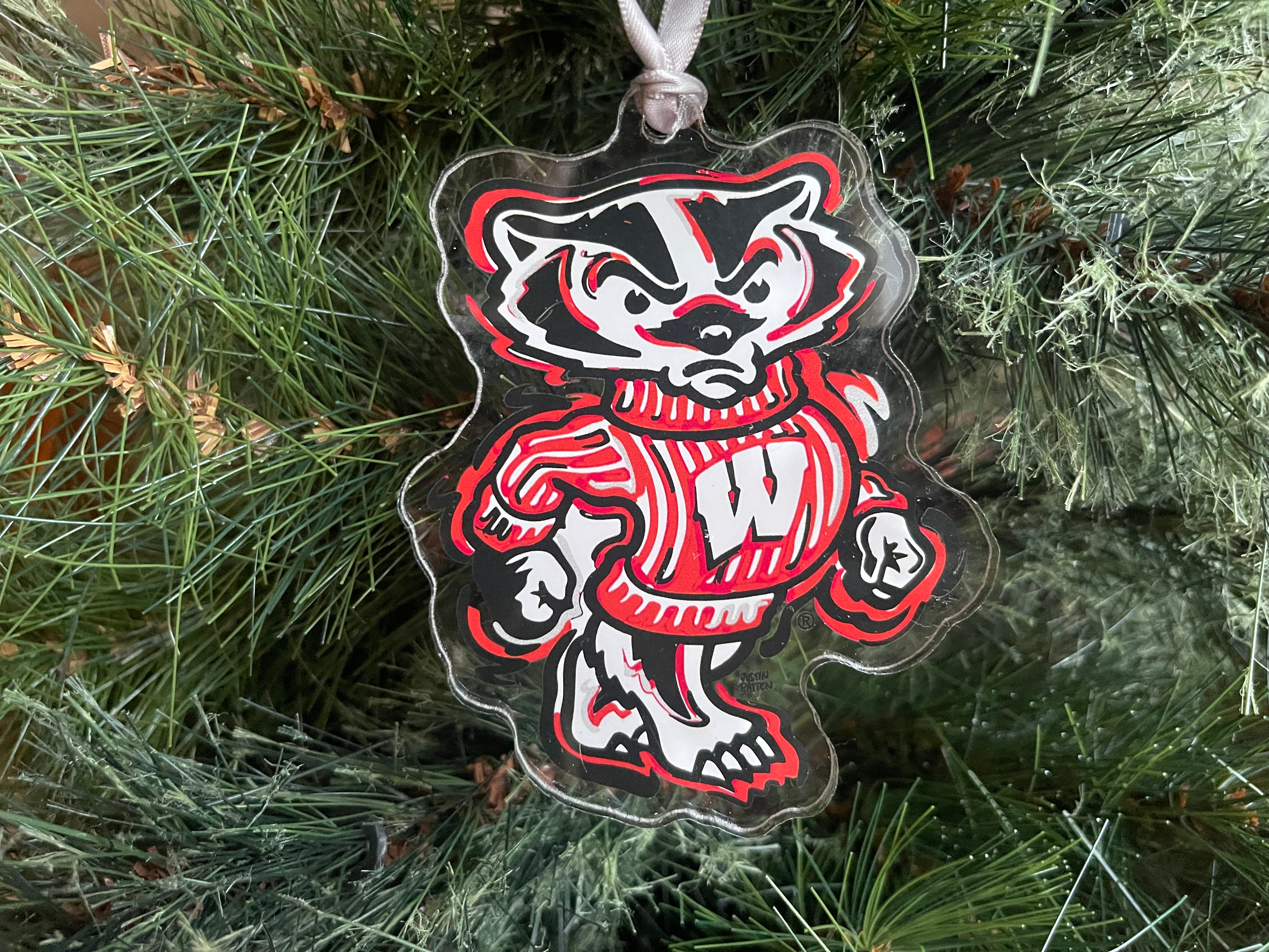 University of Wisconsin Bucky Badger Ornament by Justin Patten