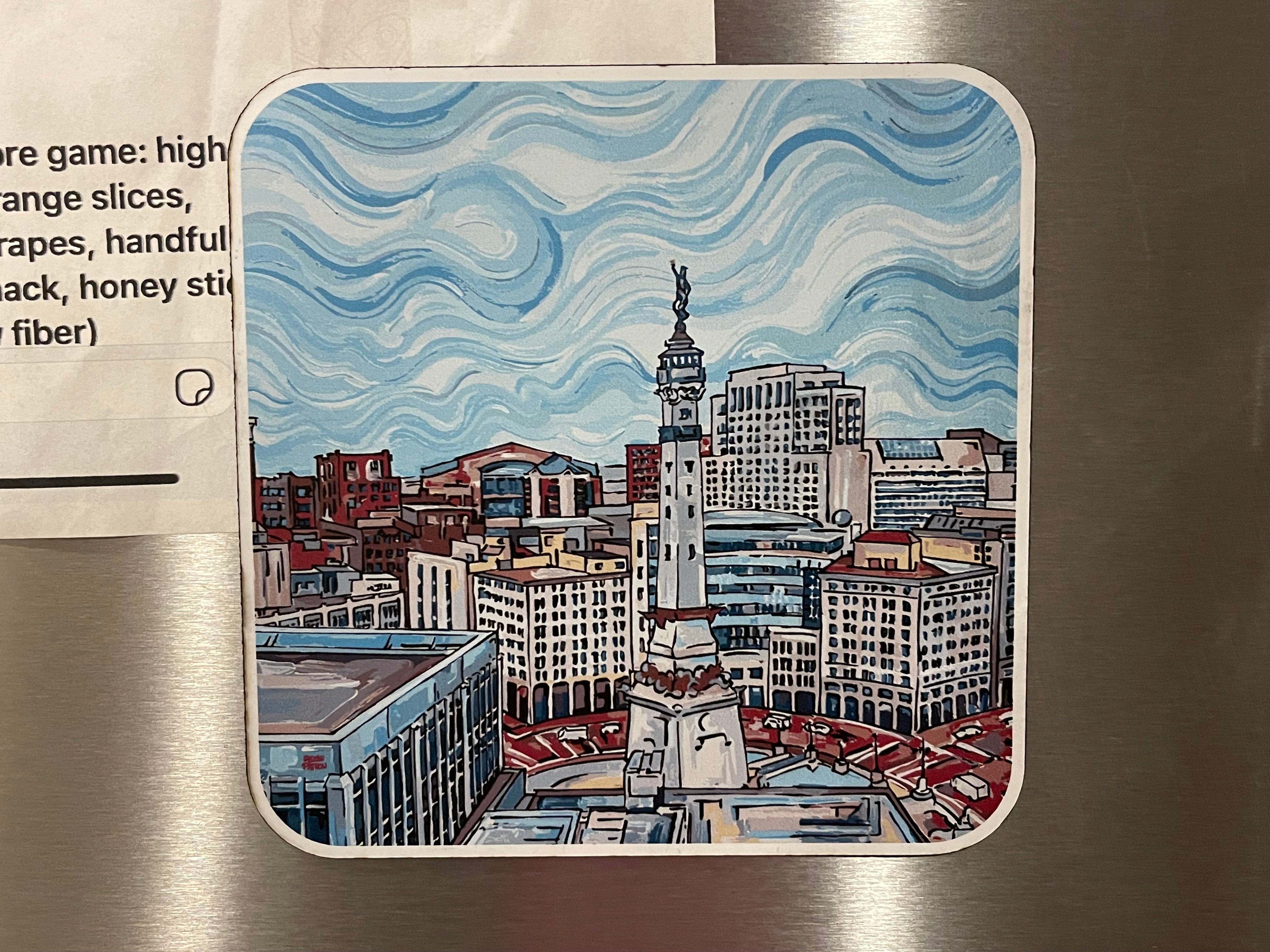 Indianapolis Monument Circle Magnet by Justin Patten