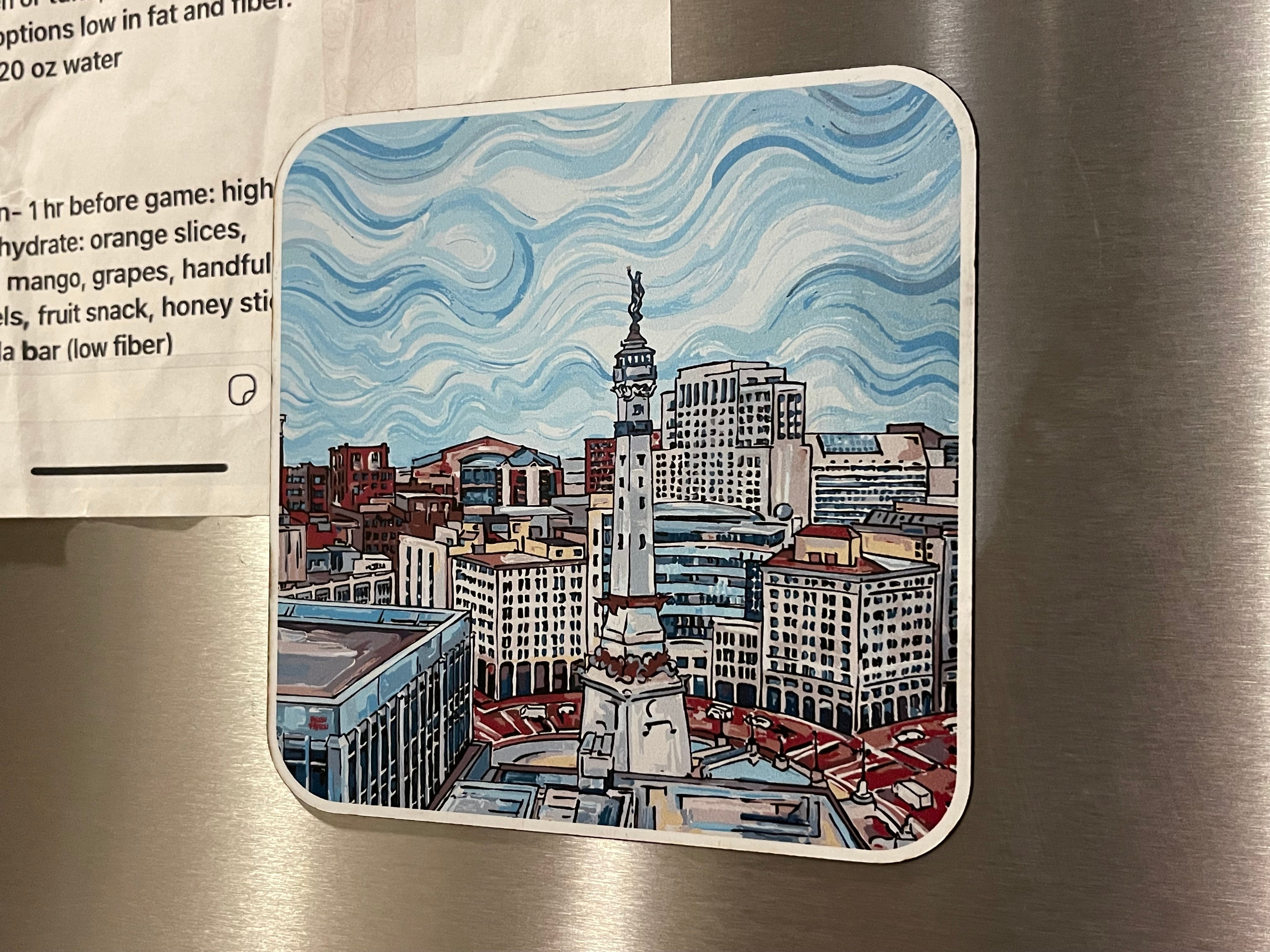 Indianapolis Monument Circle Magnet by Justin Patten