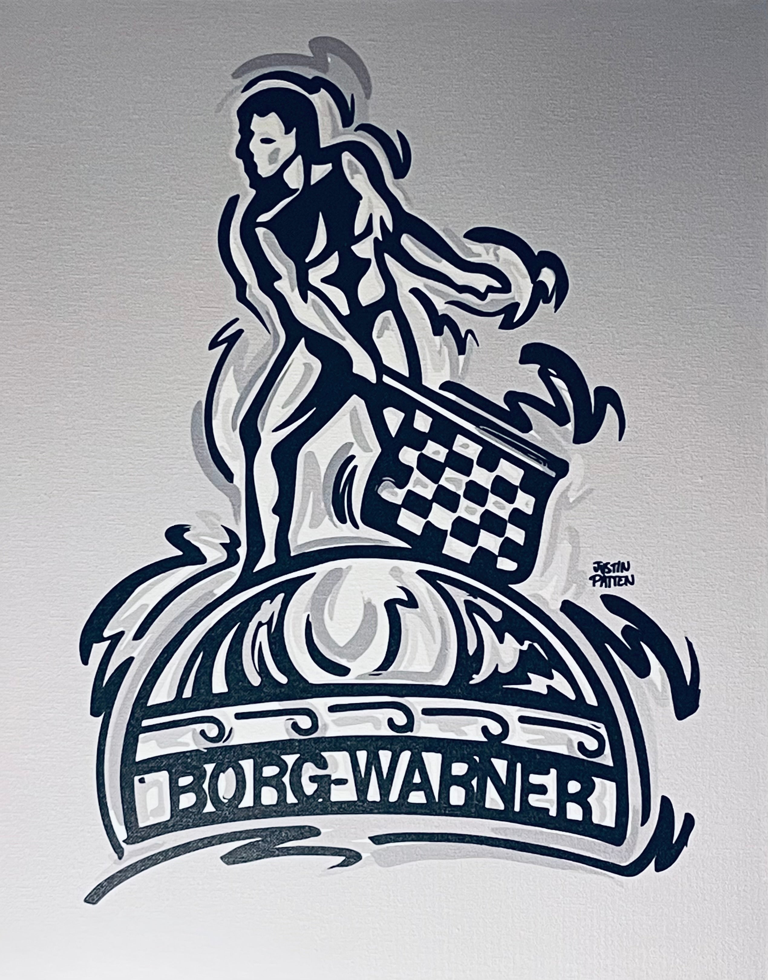 Borg Warner Trophy 16"x20" Rolled Canvas Print by Justin Patten (Indianapolis Motor Speedway, Wall Art)