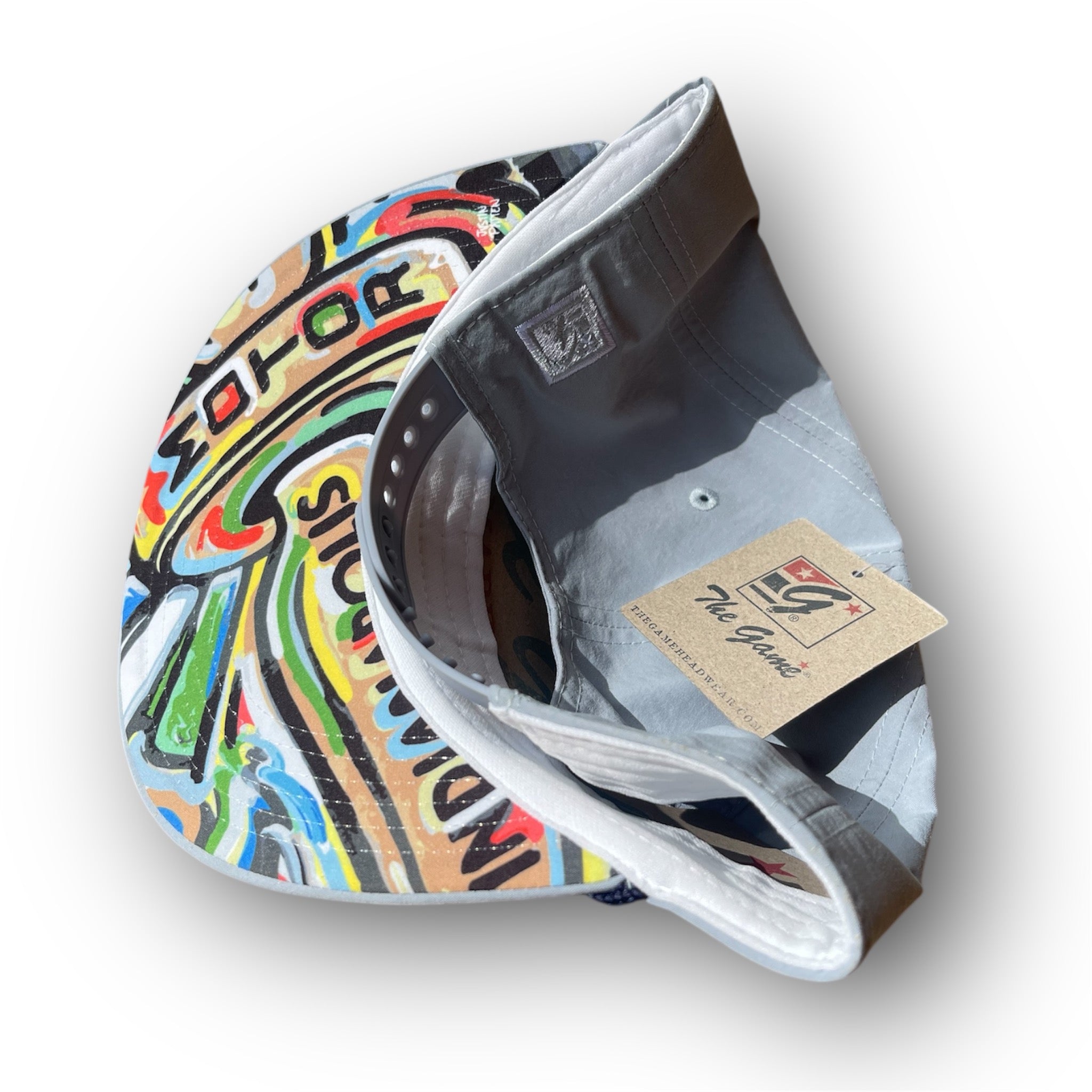 Indianapolis Motor Speedway Wing and Wheel Rope Hat by Justin Patten (Light Blue)