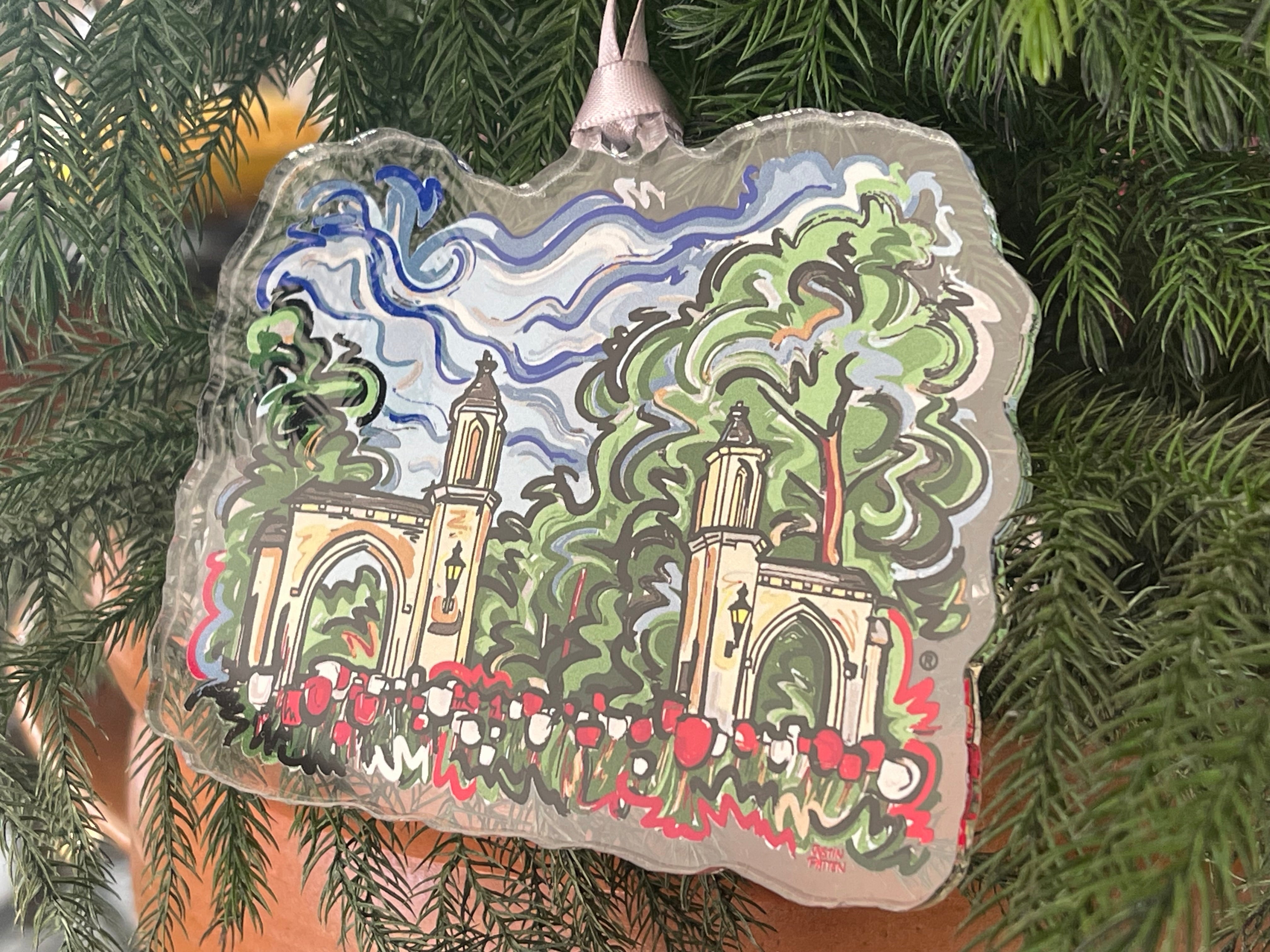 Indiana University Sample Gates Ornament by Justin Patten